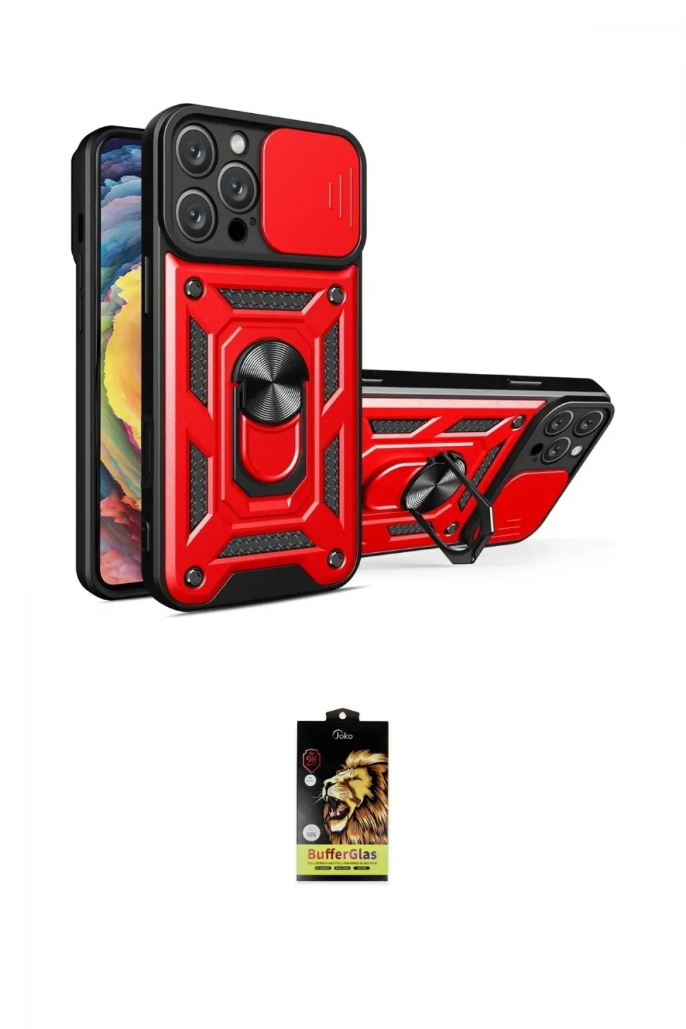 ieg™ iPhone 16 Pro Max Kılıf Ahenk Klasik - Siyah Buffer Cam Ekran Koruyucu
