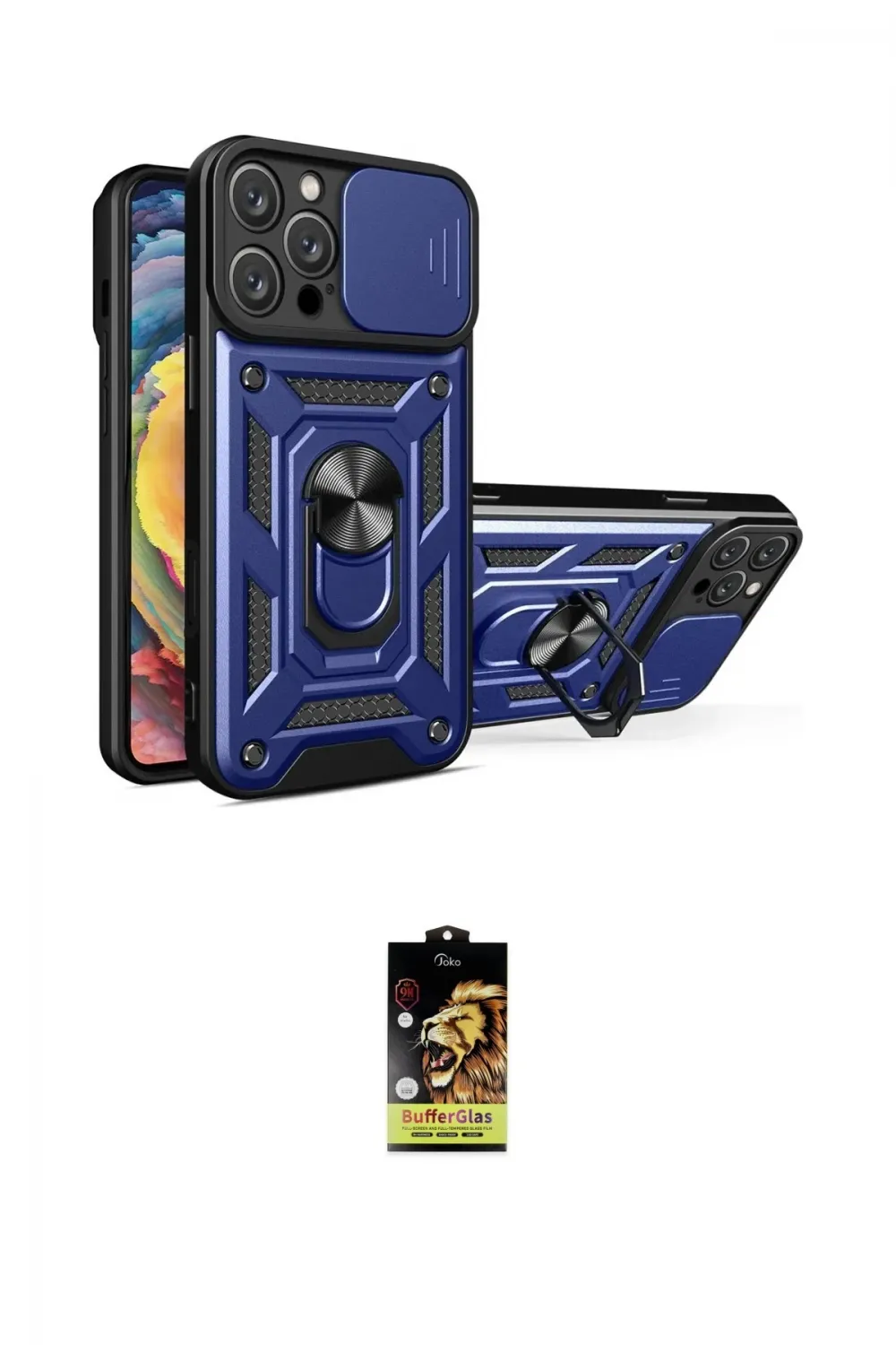 ieg™ iPhone 16 Pro Max Kılıf Ahenk Klasik - Siyah Buffer Cam Ekran Koruyucu
