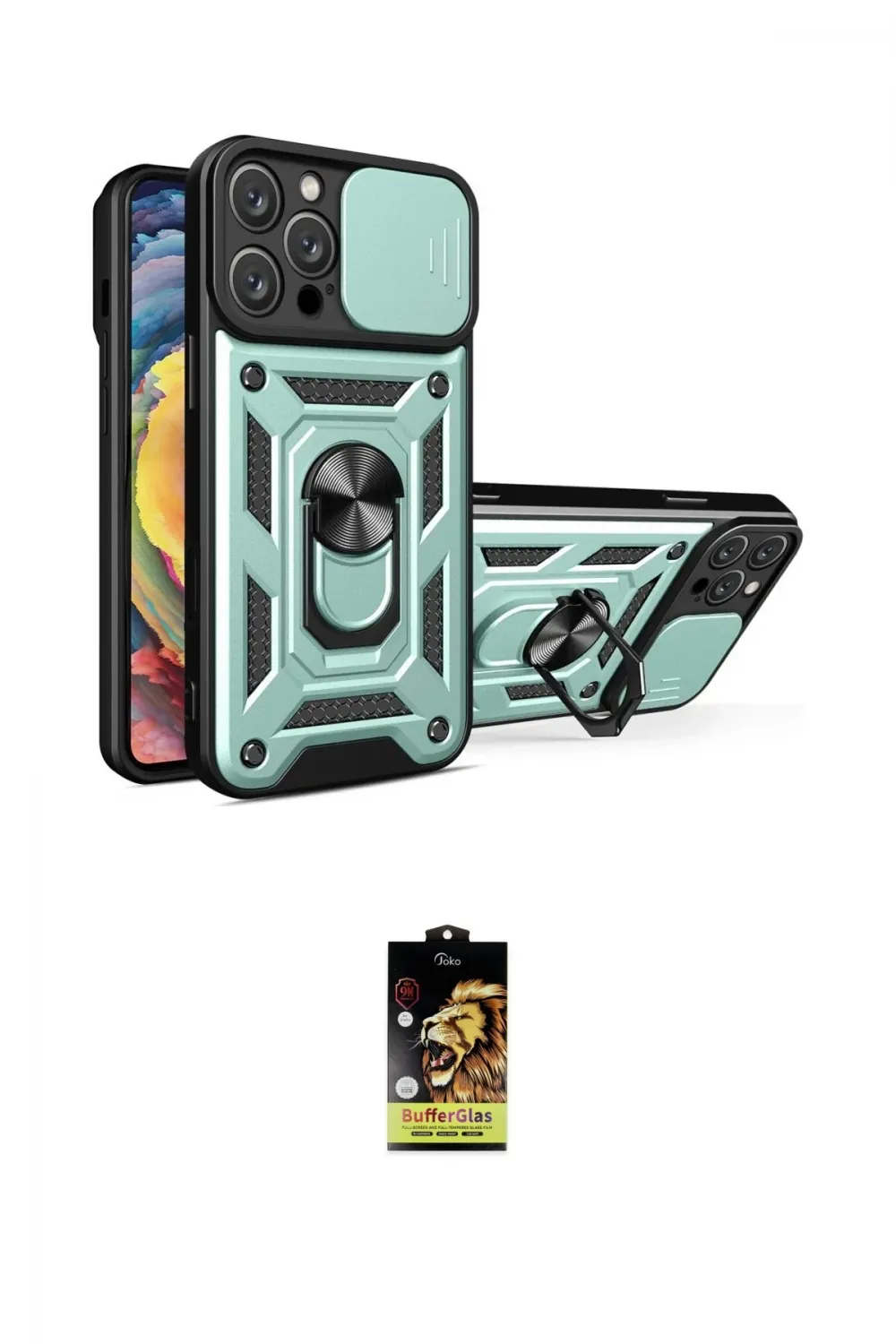 ieg™ iPhone 16 Pro Max Kılıf Ahenk Klasik - Siyah Buffer Cam Ekran Koruyucu