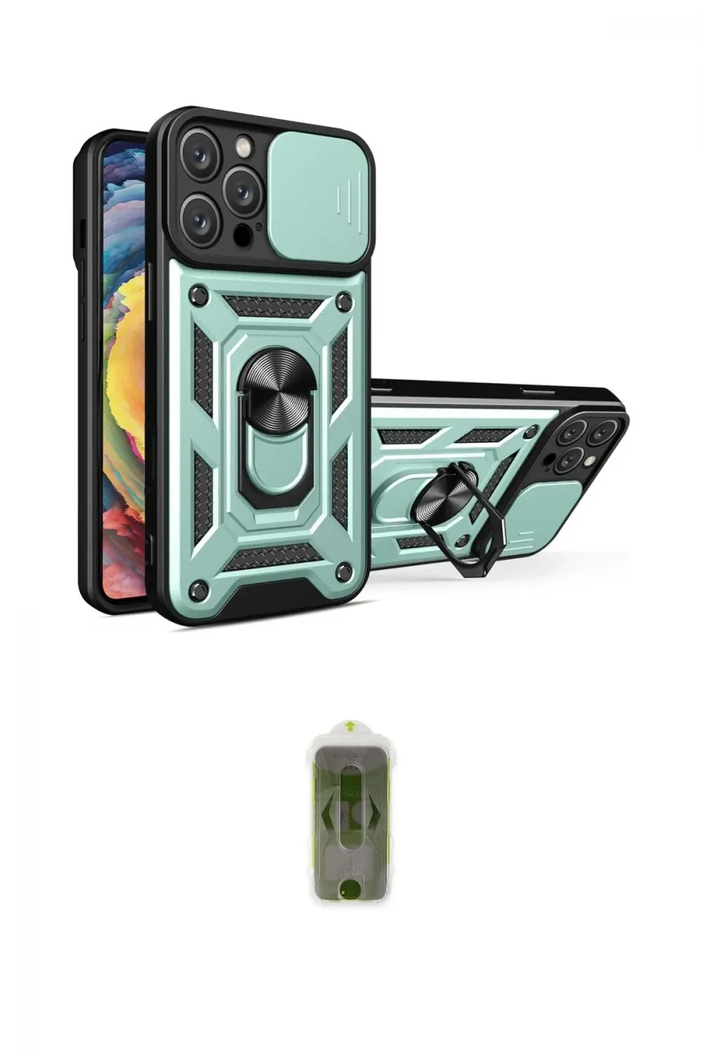 ieg™ iPhone 16 Pro Max Kılıf Ahenk Klasik - Siyah Joko Magic 5D Hayalet Cam
