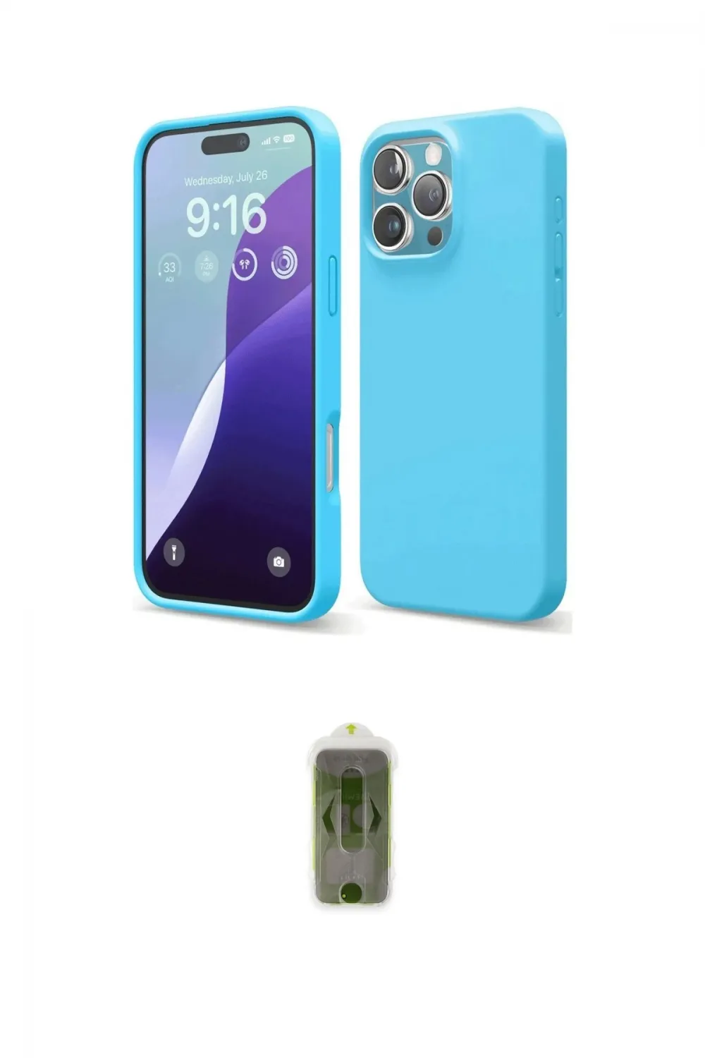 ieg™ iPhone 16 Pro Max Kılıf Ahenk Serisi - Siyah Joko Magic 5D Hayalet Cam