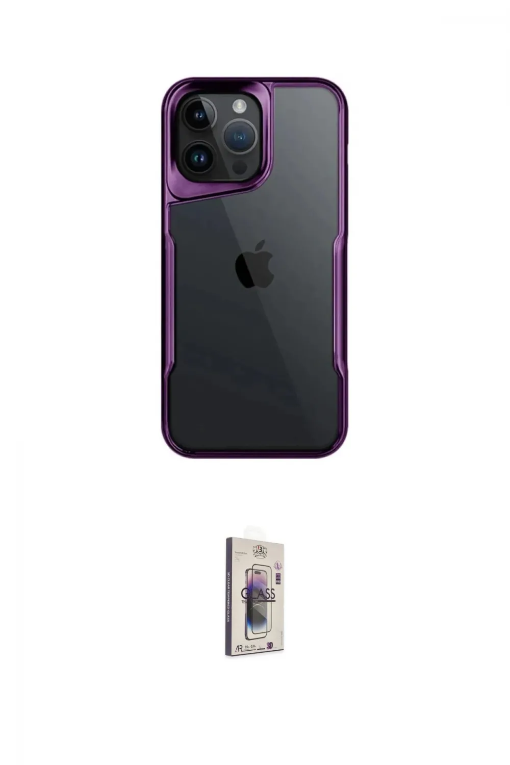 ieg™ iPhone 16 Pro Max Kılıf Akış Çizgi Koleksiyonu - Siyah Bilvis 3D Cam Ekran Koruyucu