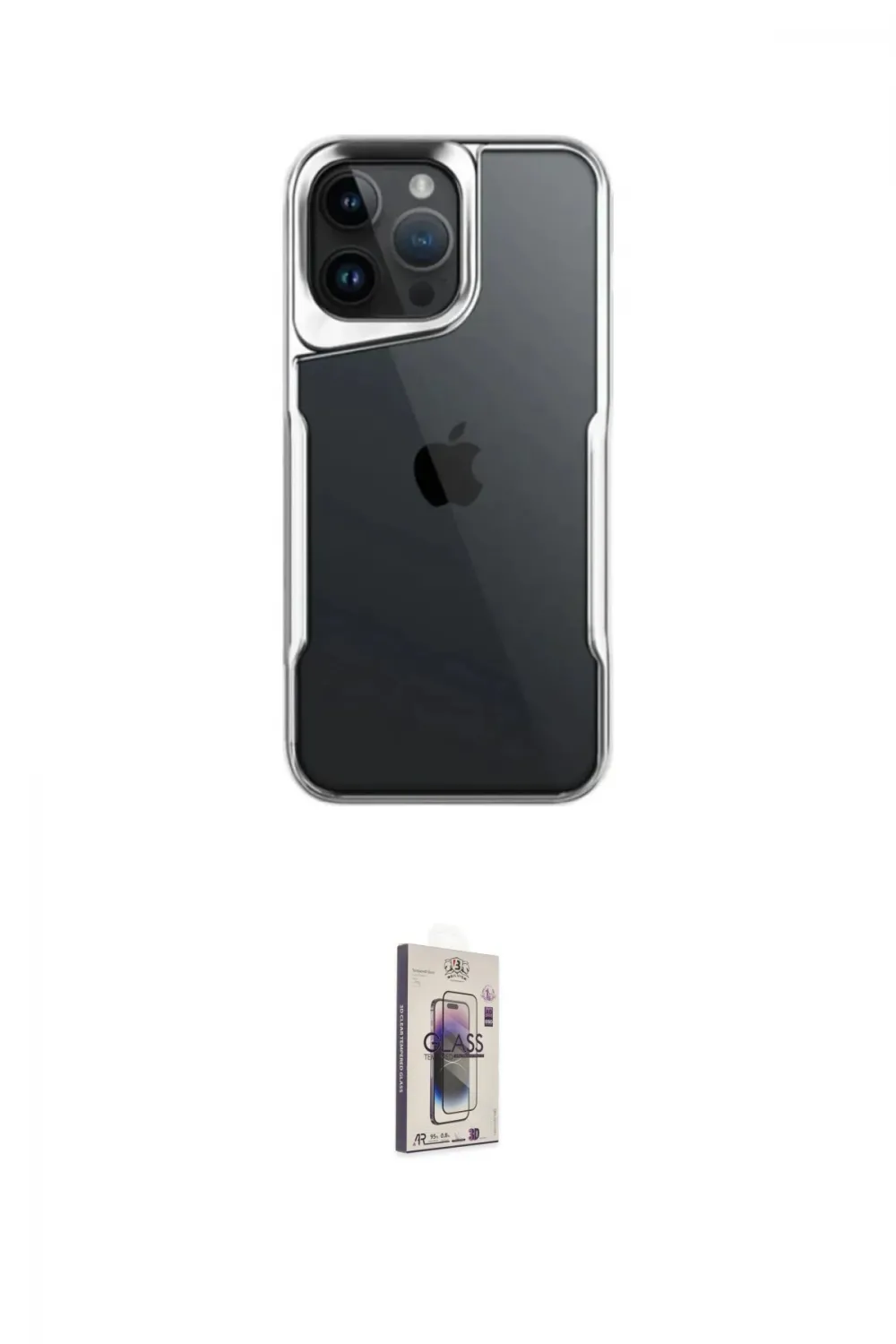 ieg™ iPhone 16 Pro Max Kılıf Akış Çizgi Koleksiyonu - Siyah Bilvis 3D Cam Ekran Koruyucu
