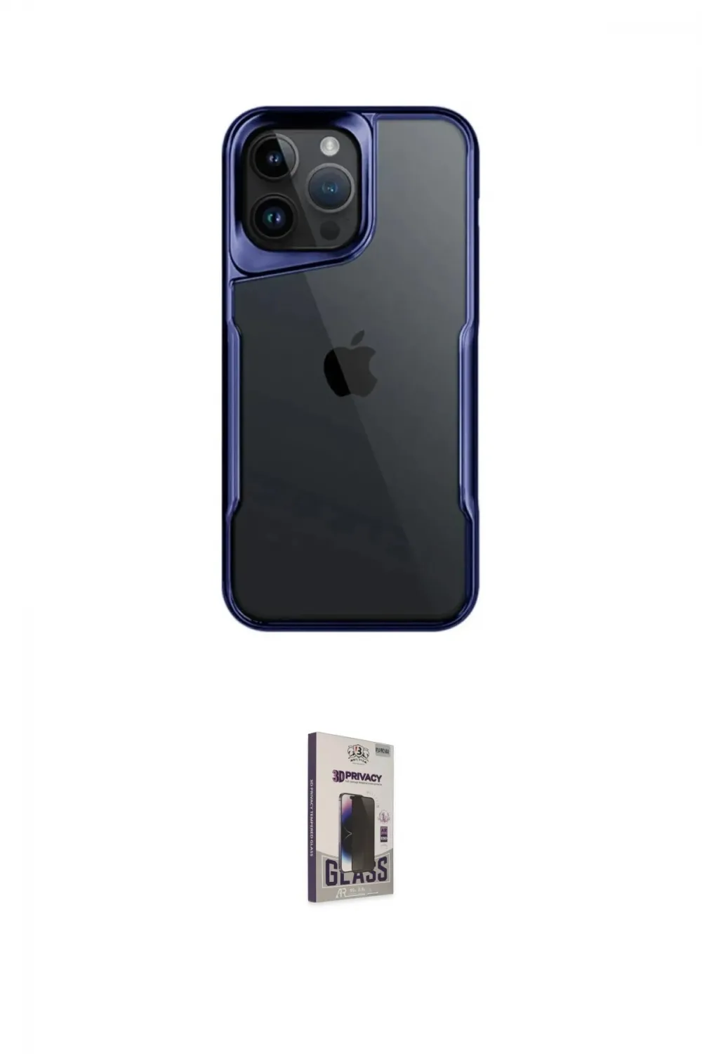 ieg™ iPhone 16 Pro Max Kılıf Akış Çizgi Koleksiyonu - Siyah Bilvis Hayalet Cam Ekran Koruyucu