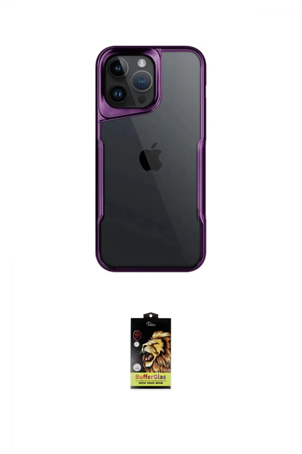 ieg™ iPhone 16 Pro Max Kılıf Akış Çizgi Koleksiyonu - Siyah Buffer Cam Ekran Koruyucu