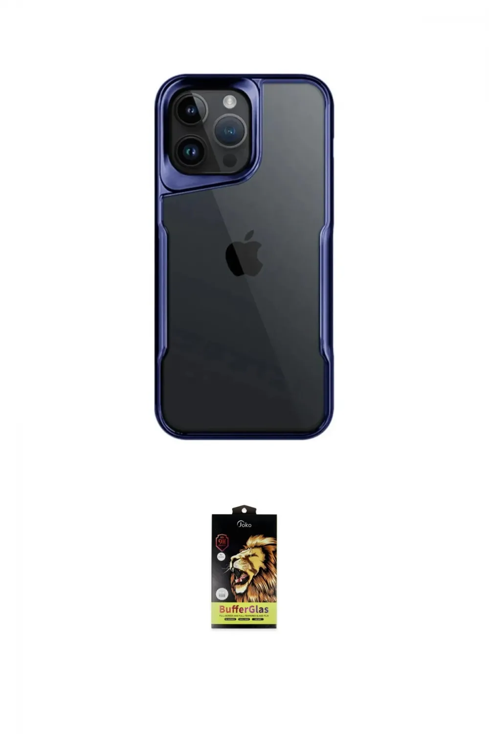ieg™ iPhone 16 Pro Max Kılıf Akış Çizgi Koleksiyonu - Siyah Buffer Cam Ekran Koruyucu