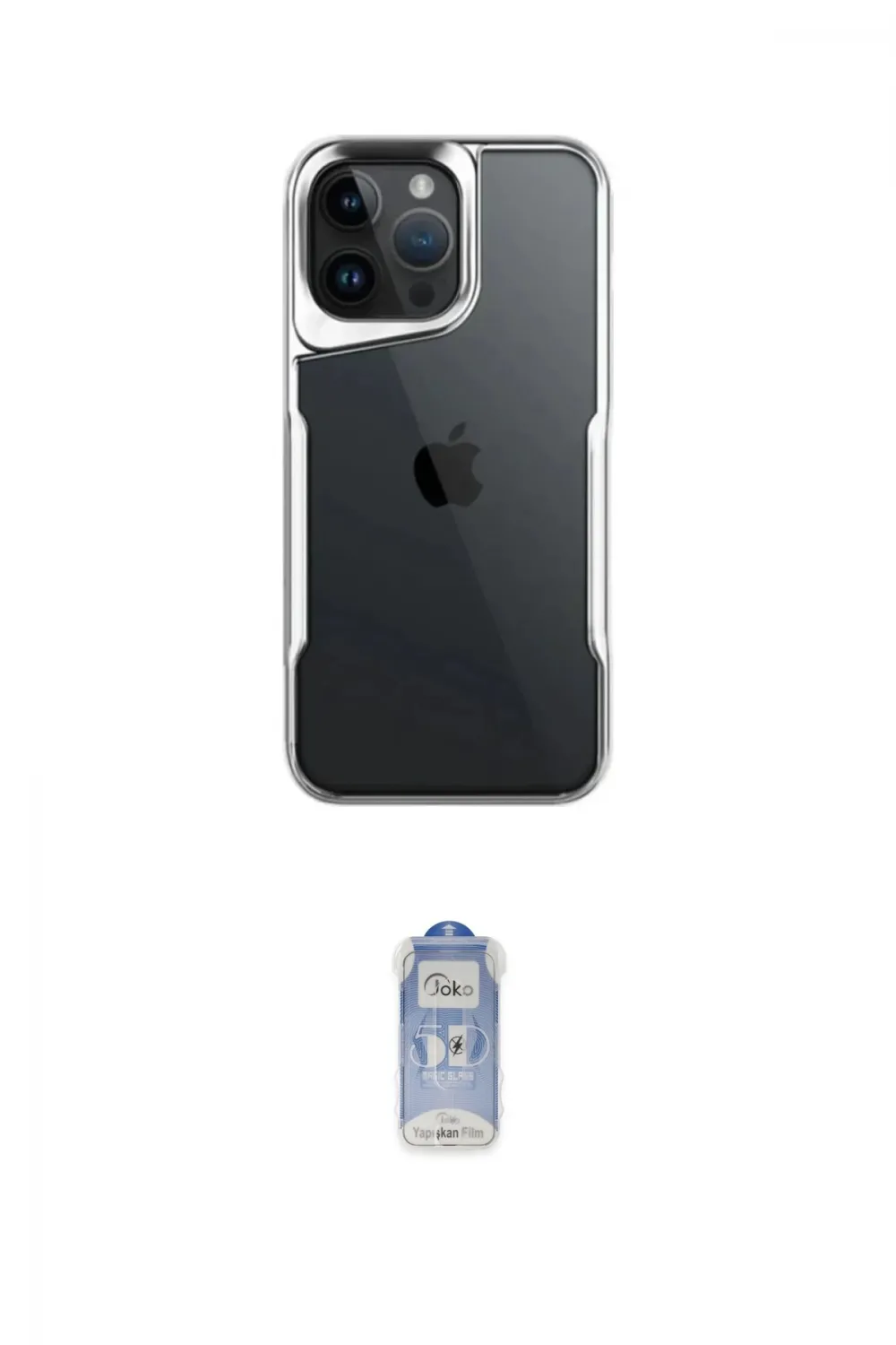 ieg™ iPhone 16 Pro Max Kılıf Akış Çizgi Koleksiyonu - Siyah Joko Magic 5D Cam