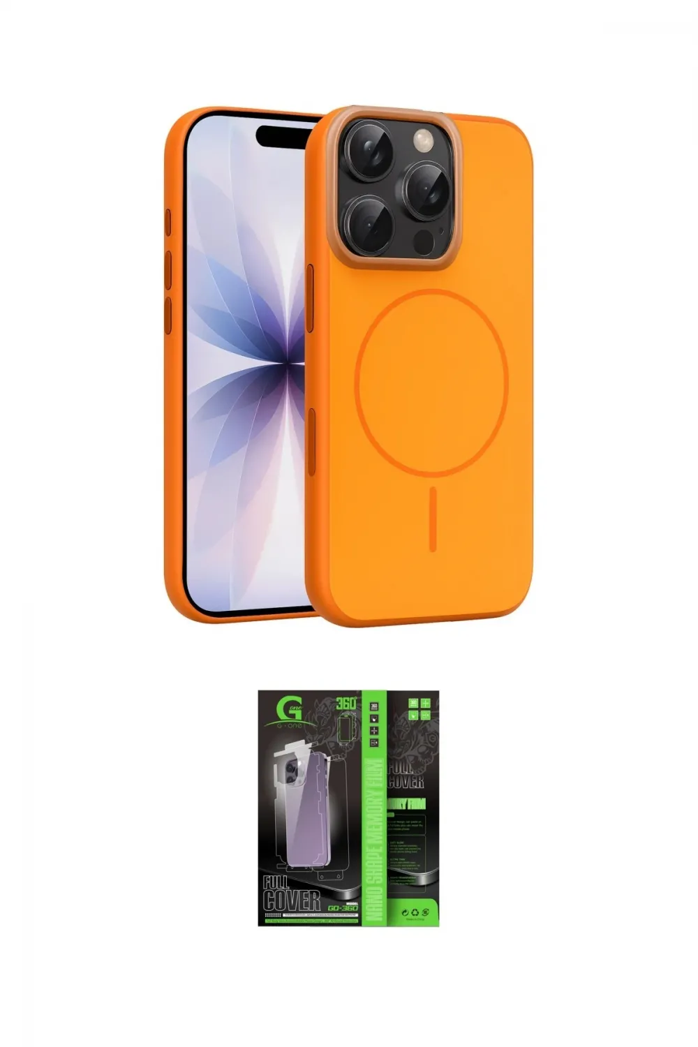 ieg™ iPhone 16 Pro Max Kılıf Atlas Asil Prime - Şeffaf 360 Full Body Arka Koruyucu