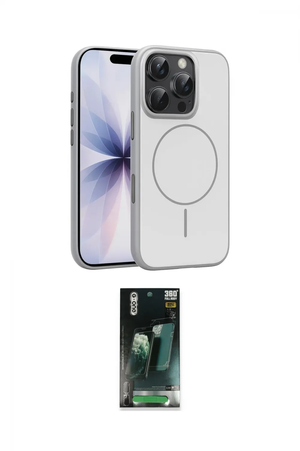 ieg™ iPhone 16 Pro Max Kılıf Atlas Asil Prime - Siyah 360 Mat Full Body Arka Koruyucu