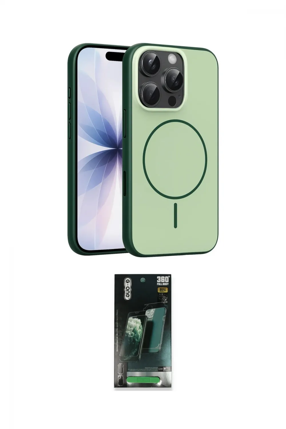 ieg™ iPhone 16 Pro Max Kılıf Atlas Asil Prime - Siyah 360 Mat Full Body Arka Koruyucu