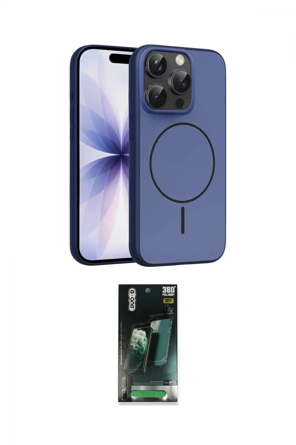 ieg™ iPhone 16 Pro Max Kılıf Atlas Asil Prime - Siyah 360 Mat Full Body Arka Koruyucu