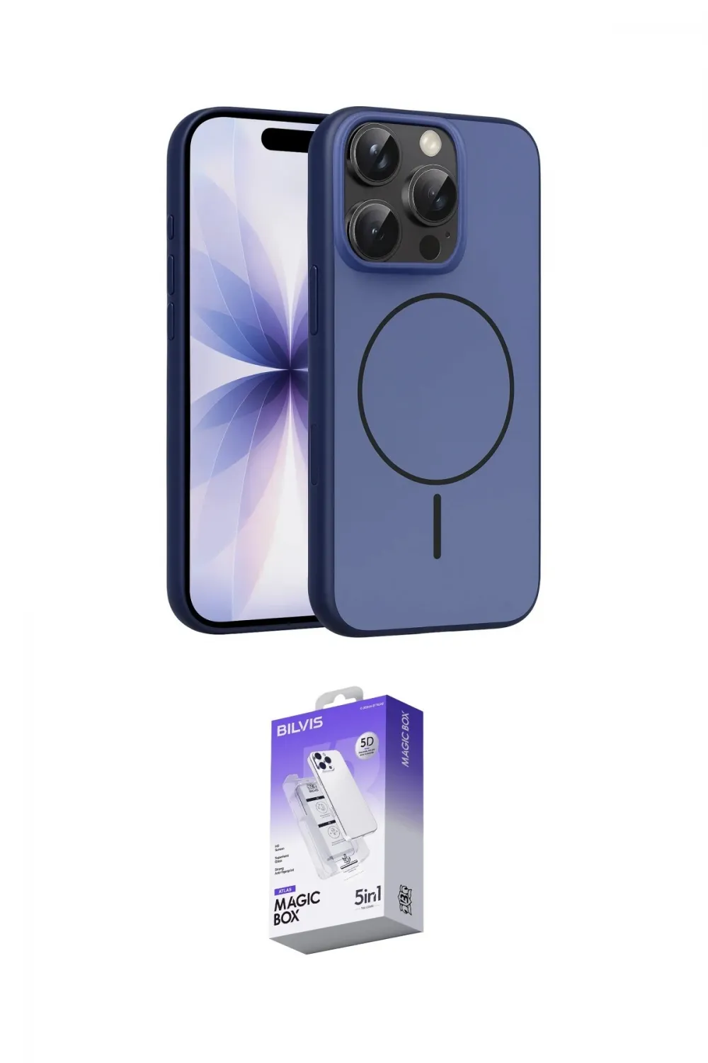 ieg™ iPhone 16 Pro Max Kılıf Atlas Asil Prime - Siyah Bilvis 5in1 3D Magic Cam Ekran Koruyucu