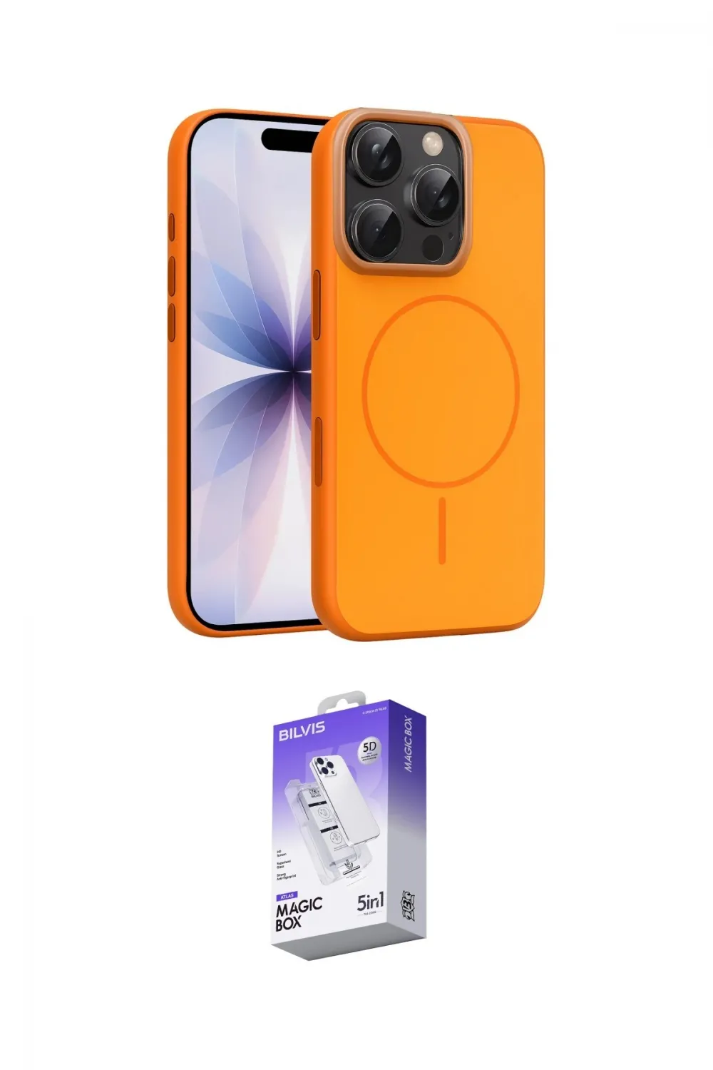 ieg™ iPhone 16 Pro Max Kılıf Atlas Asil Prime - Siyah Bilvis 5in1 3D Magic Cam Ekran Koruyucu