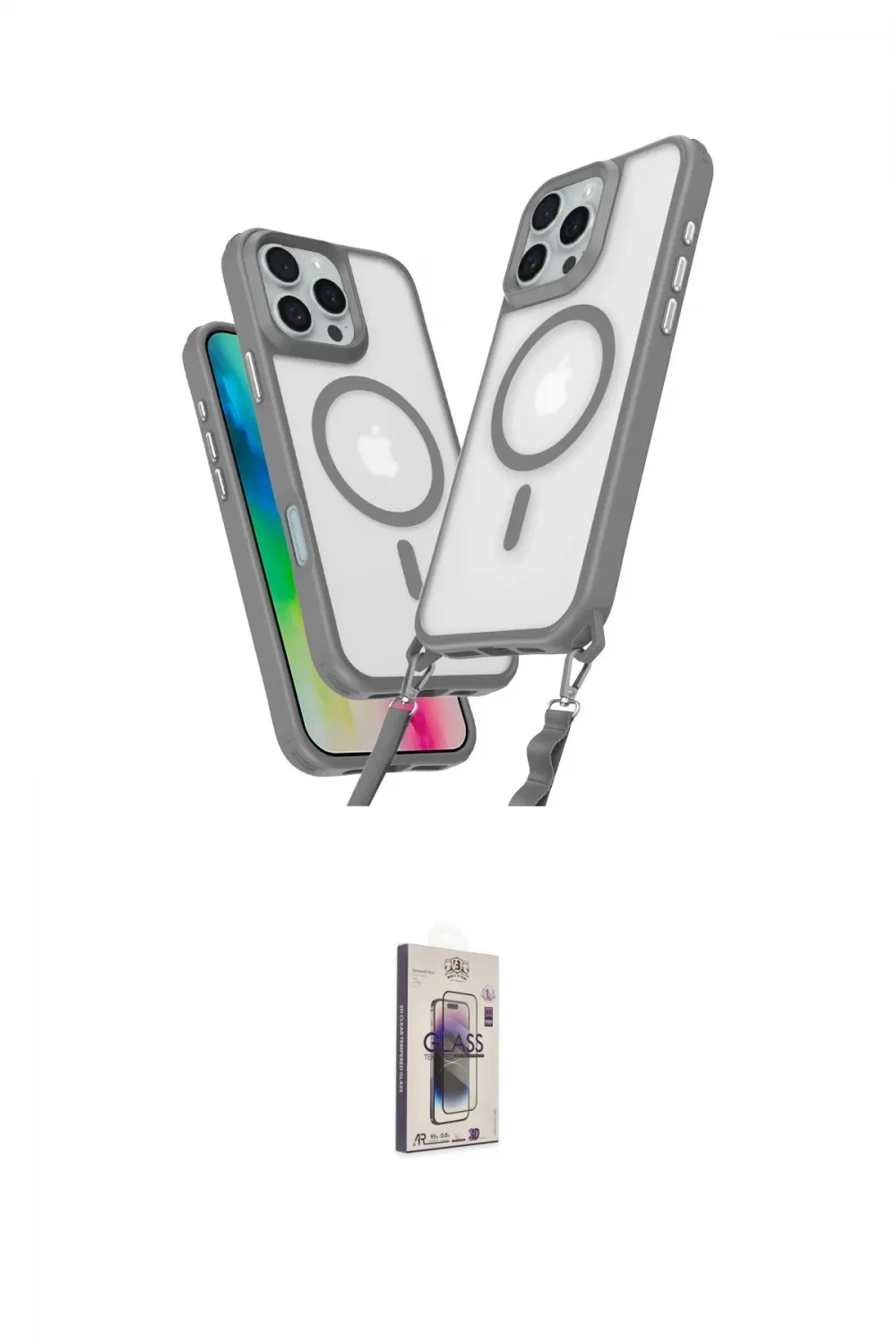 ieg™ iPhone 16 Pro Max Kılıf Atlas Doku Koleksiyonu - Siyah Bilvis 3D Cam Ekran Koruyucu