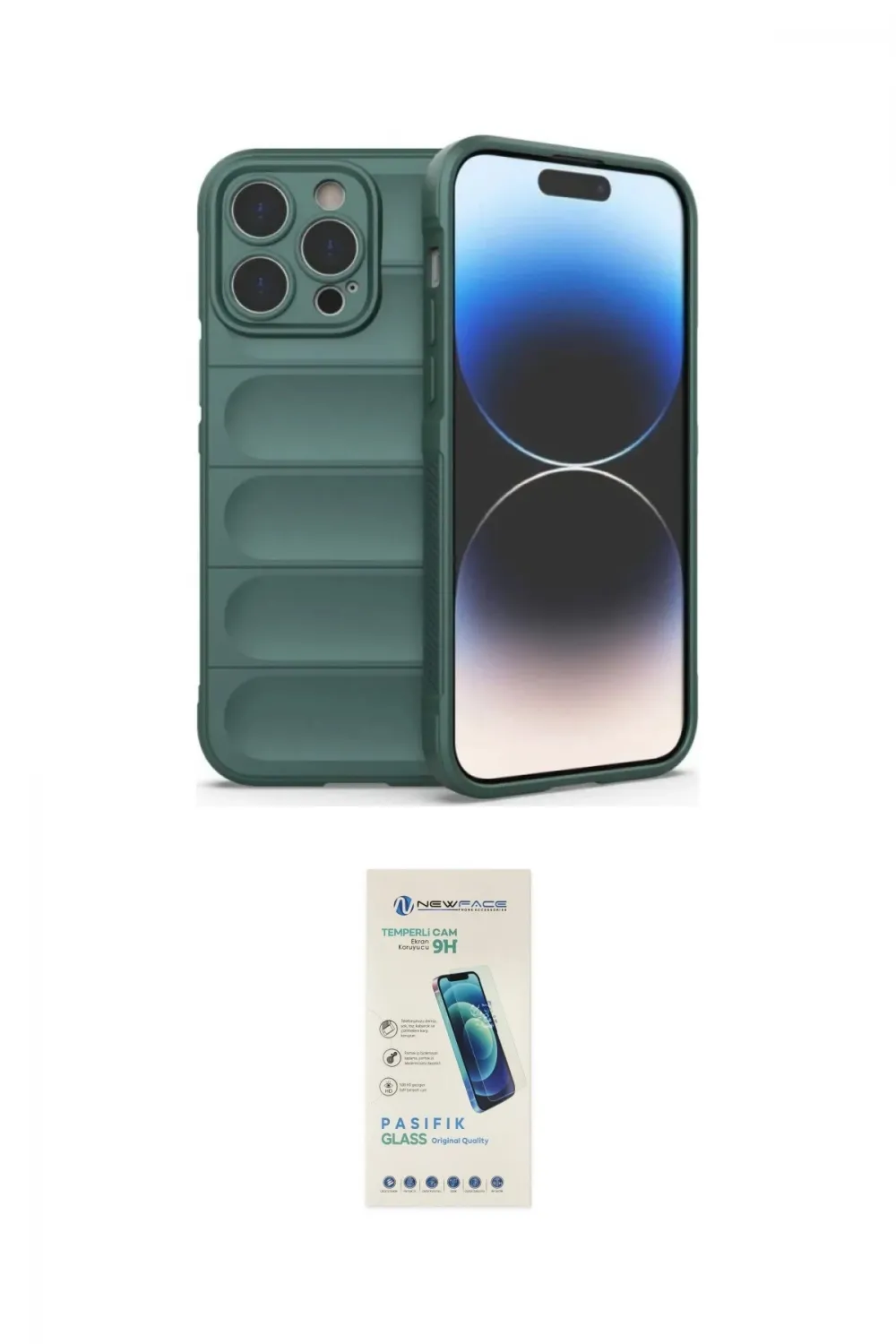 ieg™ iPhone 16 Pro Max Kılıf Atlas Koleksiyonu - Şeffaf Pasifik Cam Ekran Koruyucu