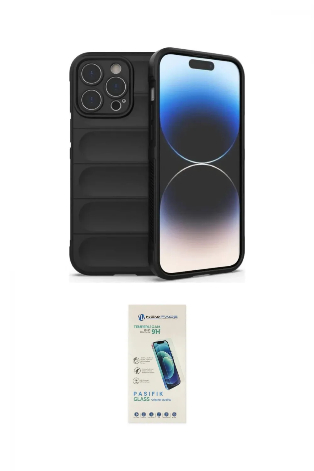 ieg™ iPhone 16 Pro Max Kılıf Atlas Koleksiyonu - Şeffaf Pasifik Cam Ekran Koruyucu