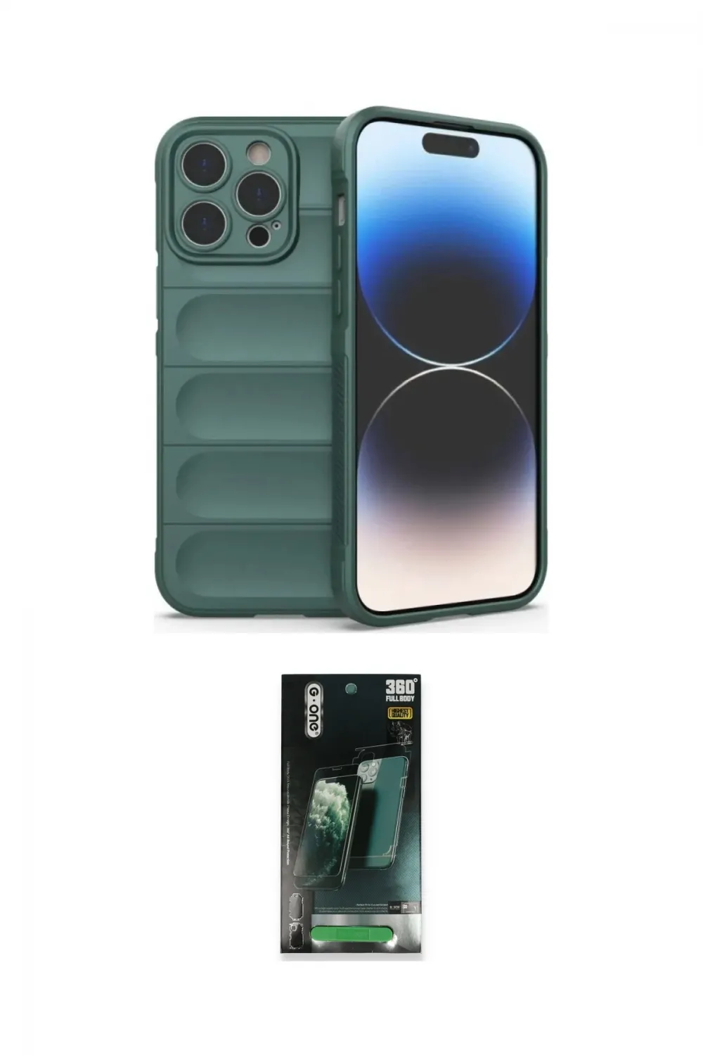 ieg™ iPhone 16 Pro Max Kılıf Atlas Koleksiyonu - Siyah 360 Mat Full Body Arka Koruyucu