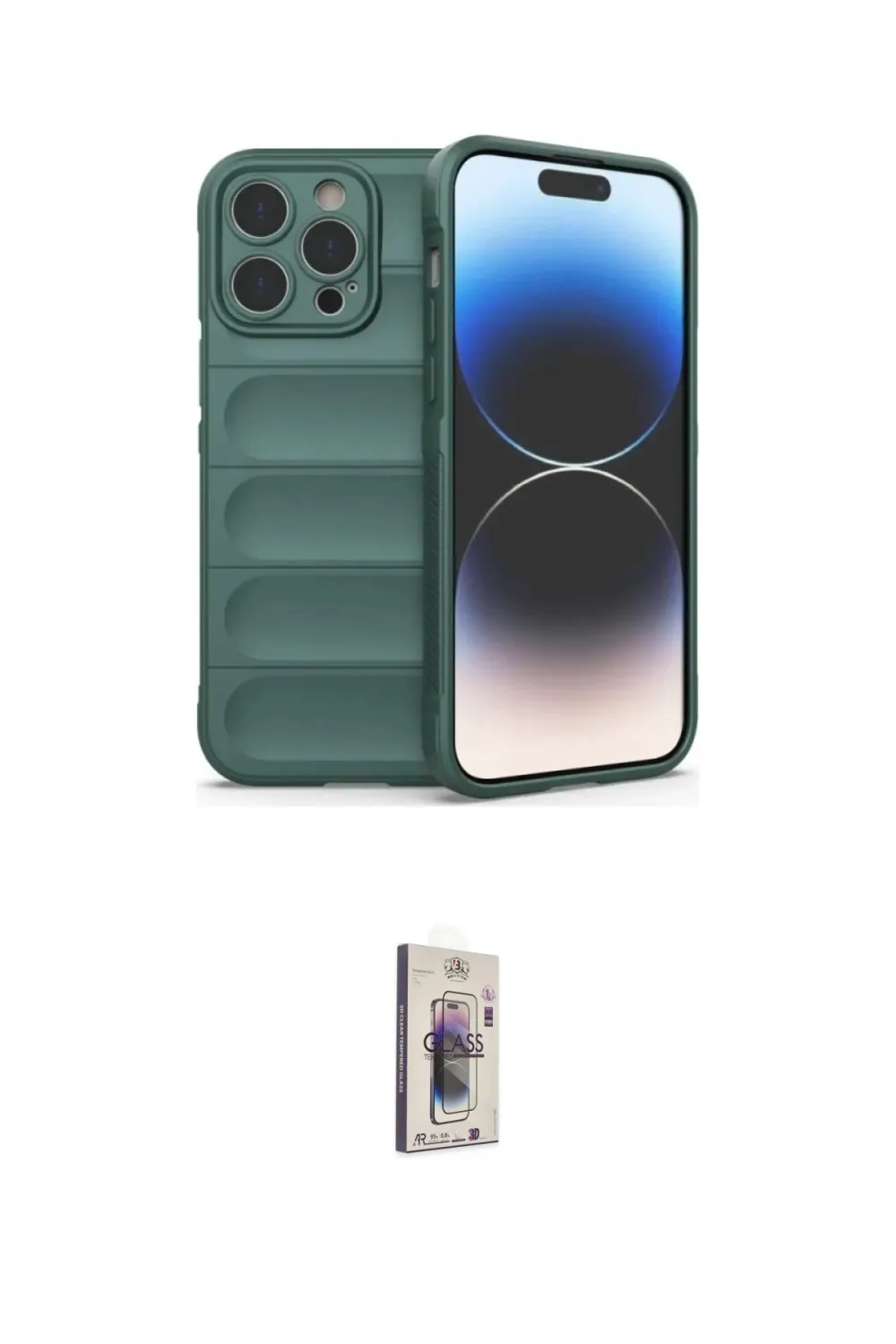ieg™ iPhone 16 Pro Max Kılıf Atlas Koleksiyonu - Siyah Bilvis 3D Cam Ekran Koruyucu