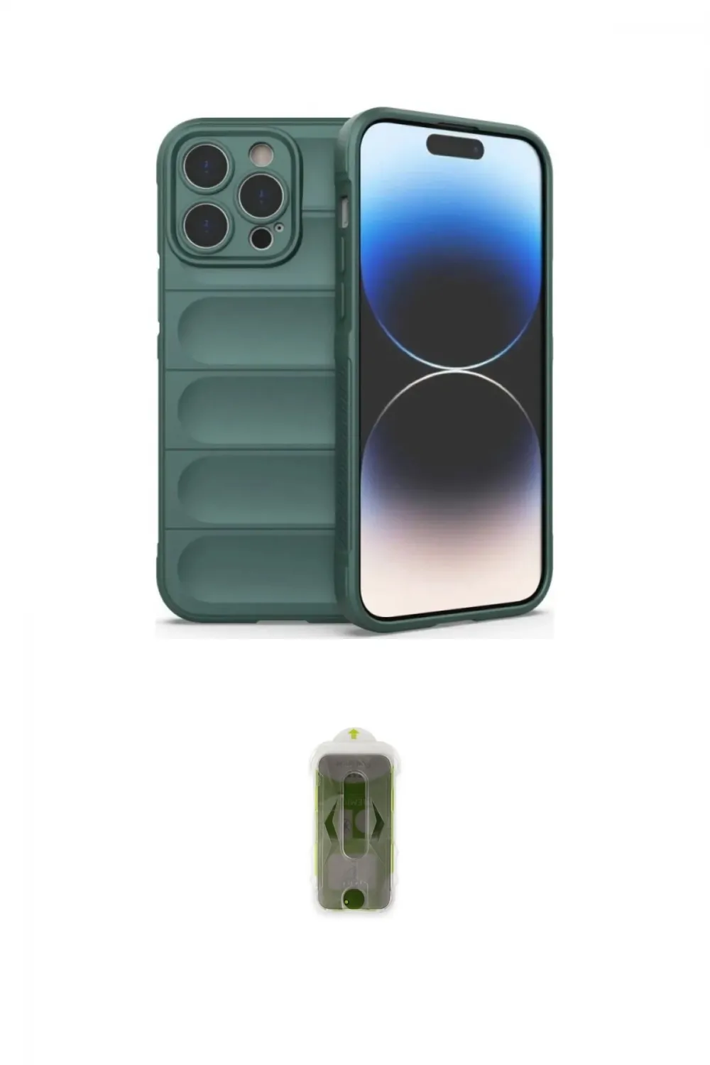 ieg™ iPhone 16 Pro Max Kılıf Atlas Koleksiyonu - Siyah Joko Magic 5D Hayalet Cam
