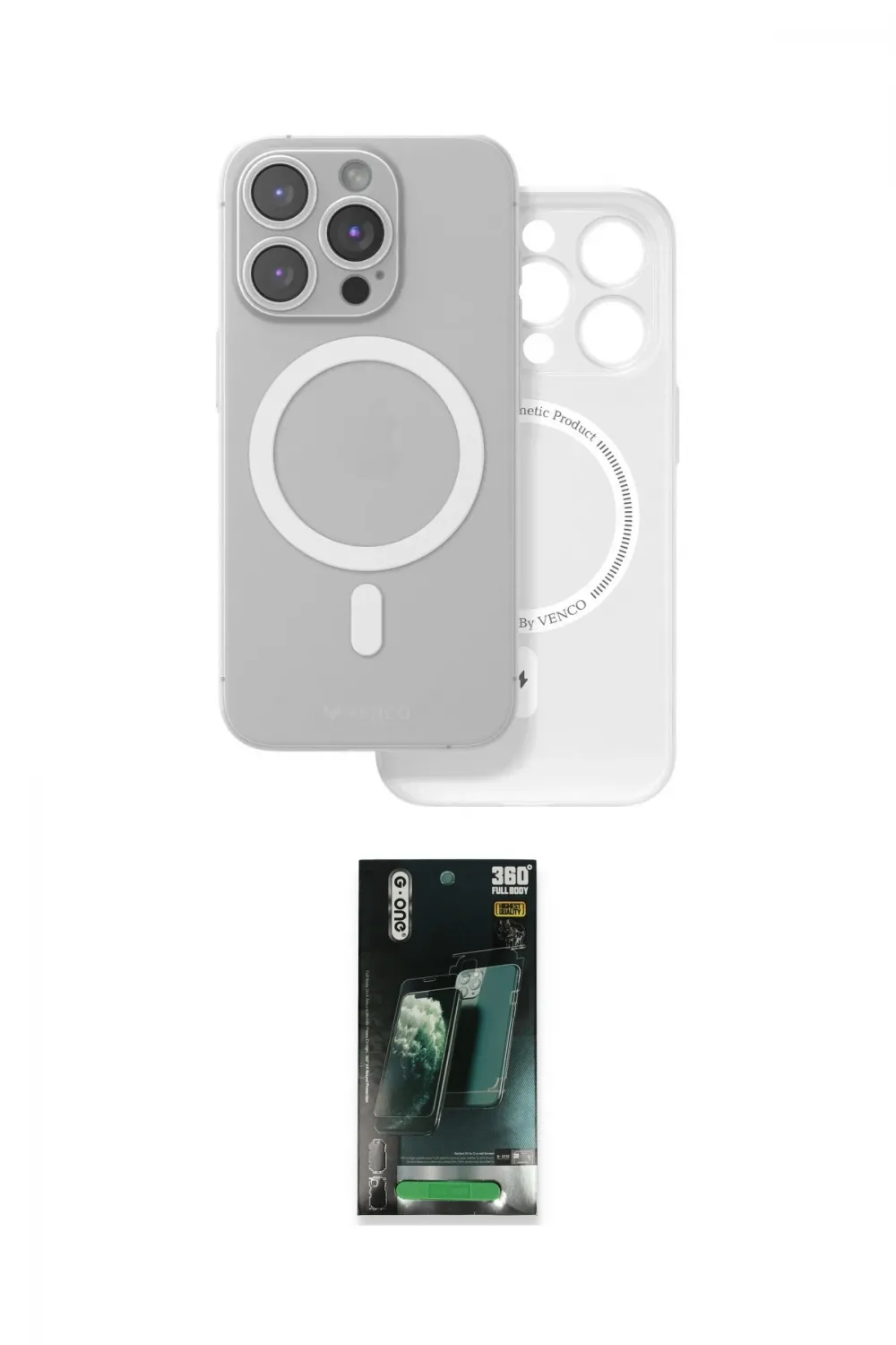 ieg™ iPhone 16 Pro Max Kılıf Çekirdek Klasik - Siyah 360 Mat Full Body Arka Koruyucu