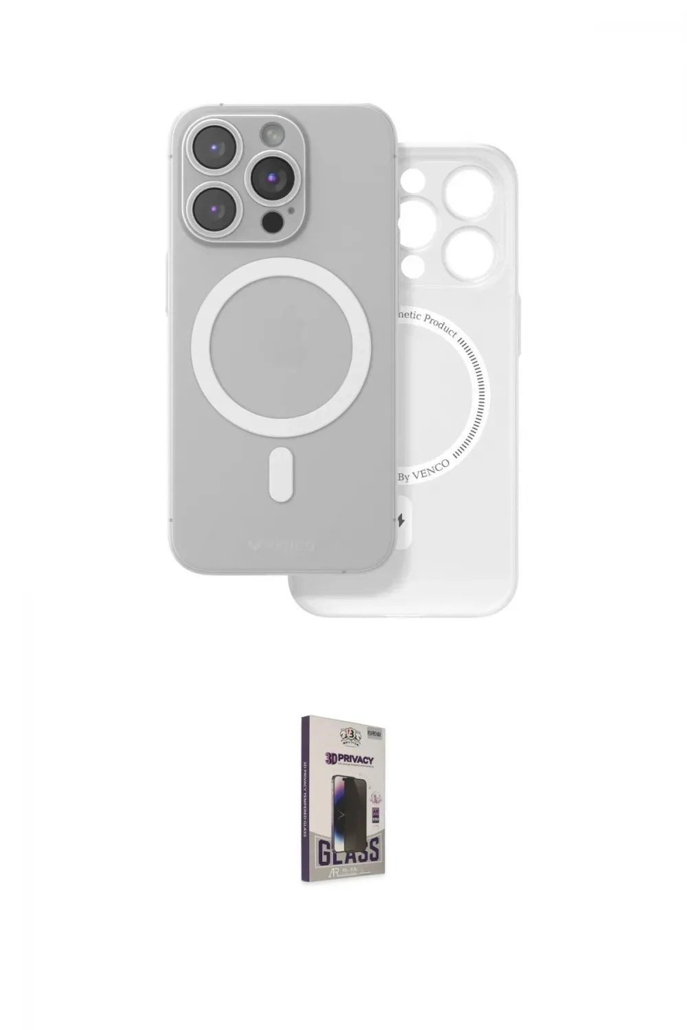 ieg™ iPhone 16 Pro Max Kılıf Çekirdek Klasik - Siyah Bilvis Hayalet Cam Ekran Koruyucu