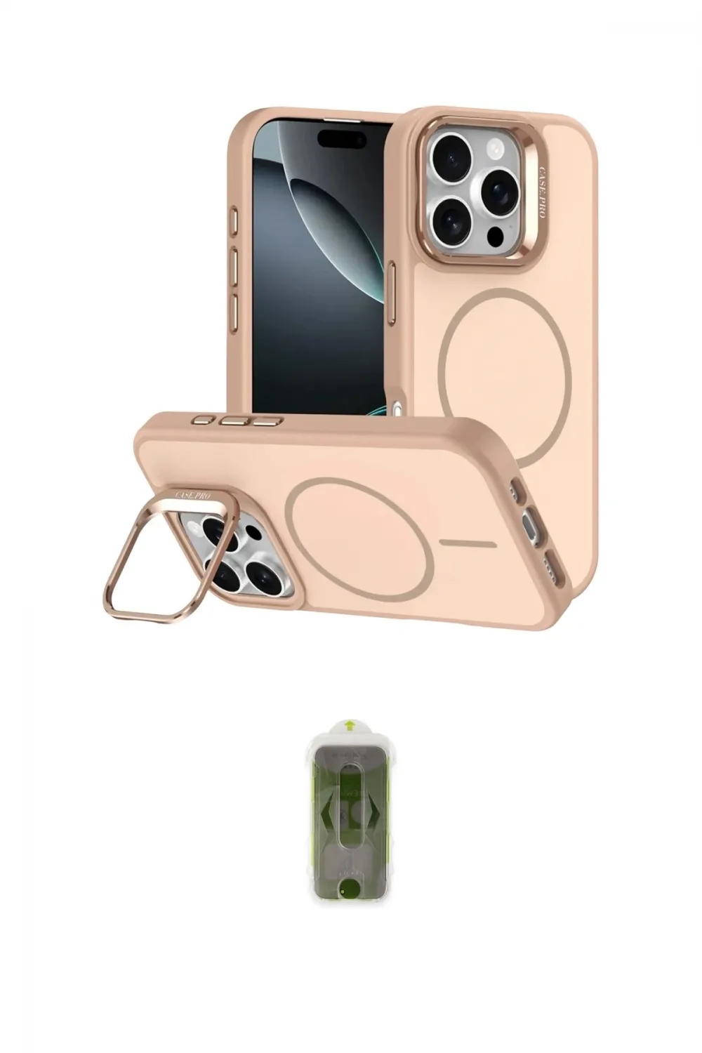 ieg™ iPhone 16 Pro Max Kılıf Çekirdek Klasik - Siyah Joko Magic 5D Hayalet Cam