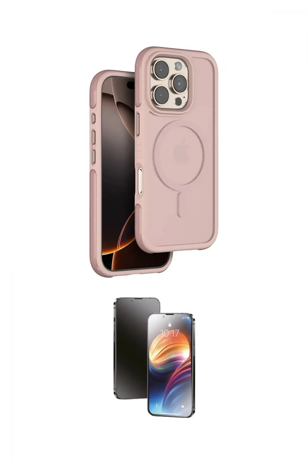 ieg™ iPhone 16 Pro Max Kılıf Çekirdek Minimal Prime - Siyah 3D Antistatik Mat Seramik Nano Ekran Koruyucu