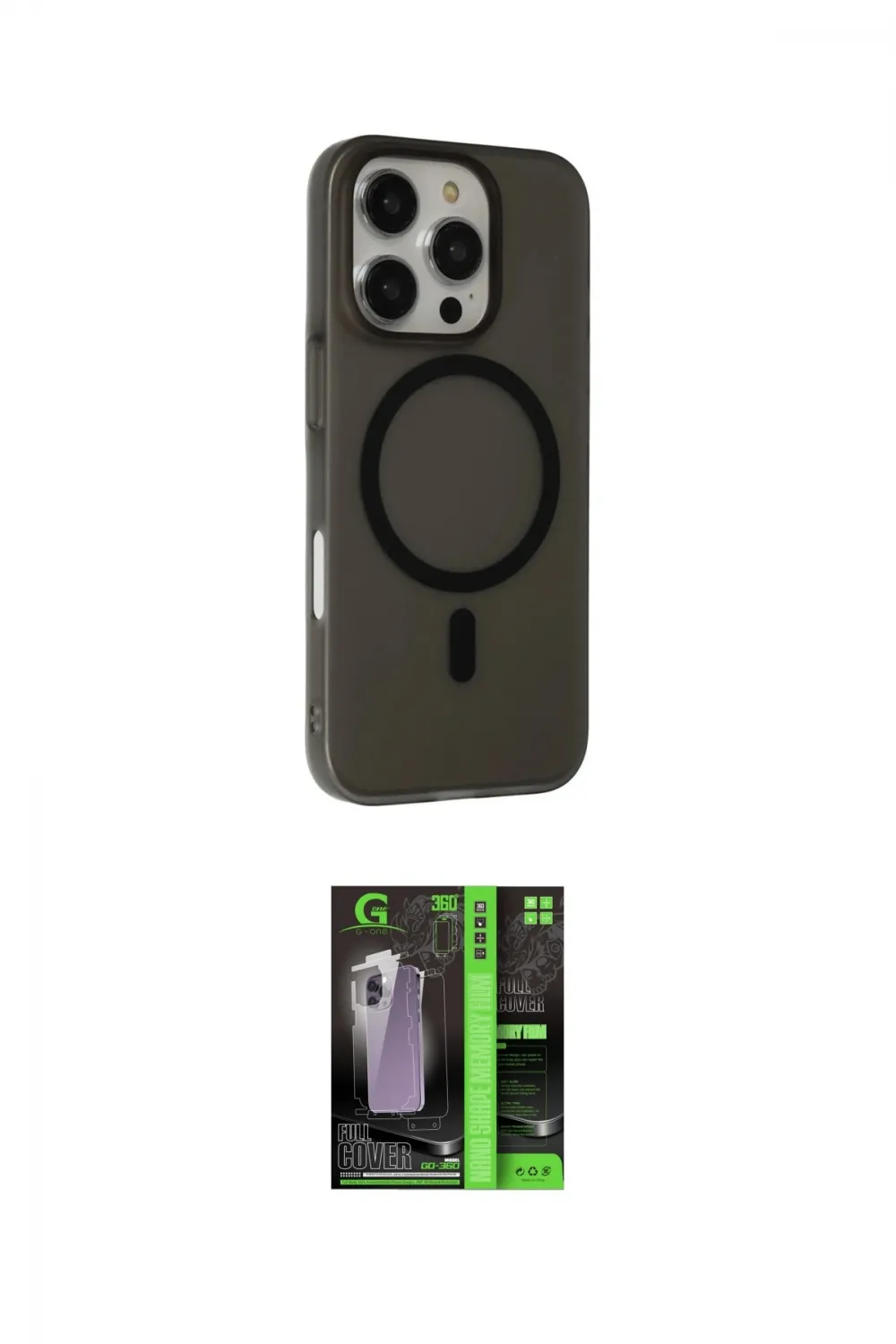 ieg™ iPhone 16 Pro Max Kılıf Çekirdek Modern Prime - Şeffaf 360 Full Body Arka Koruyucu