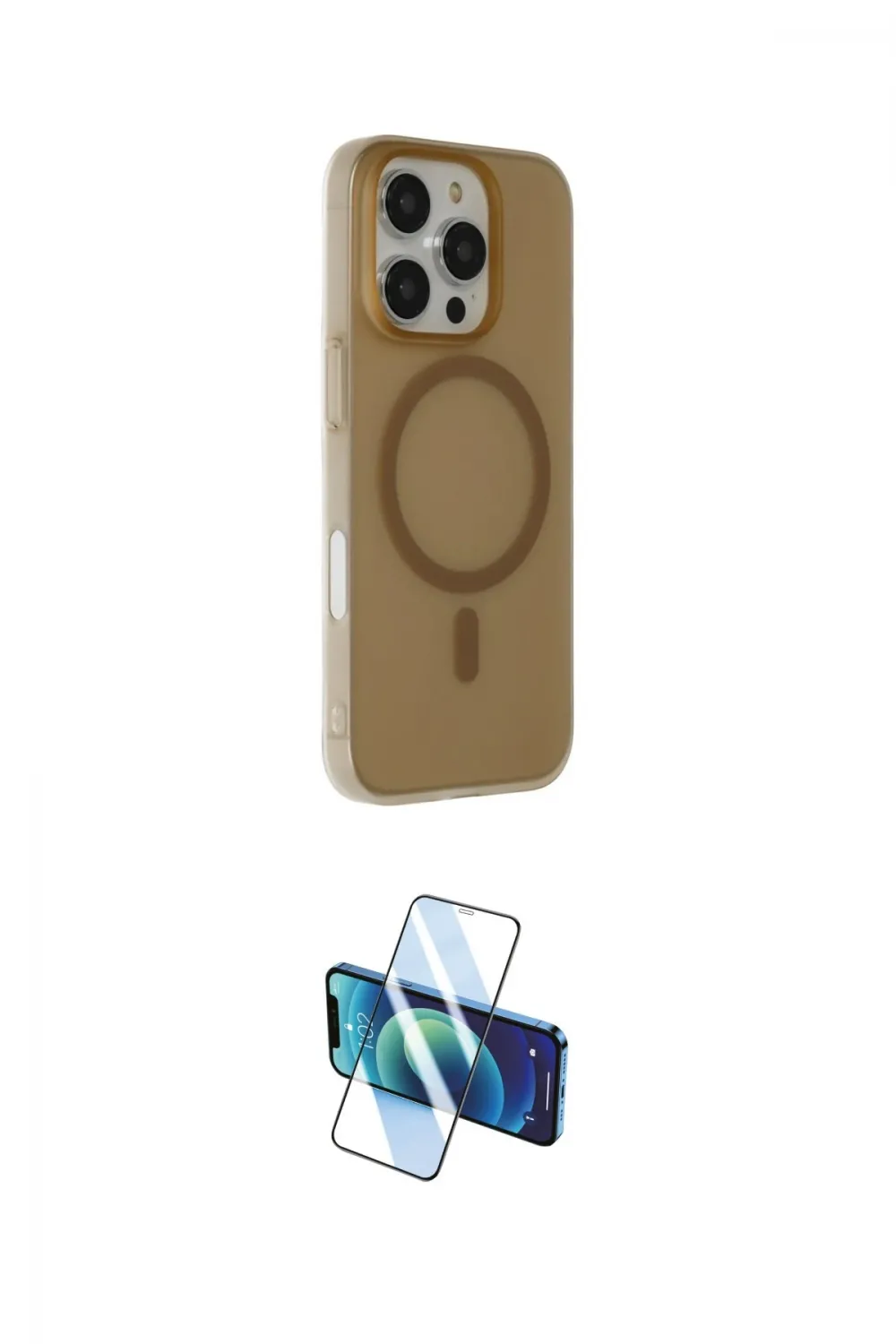 ieg™ iPhone 16 Pro Max Kılıf Çekirdek Modern Prime - Siyah 3D Antistatik Cam Ekran Koruyucu