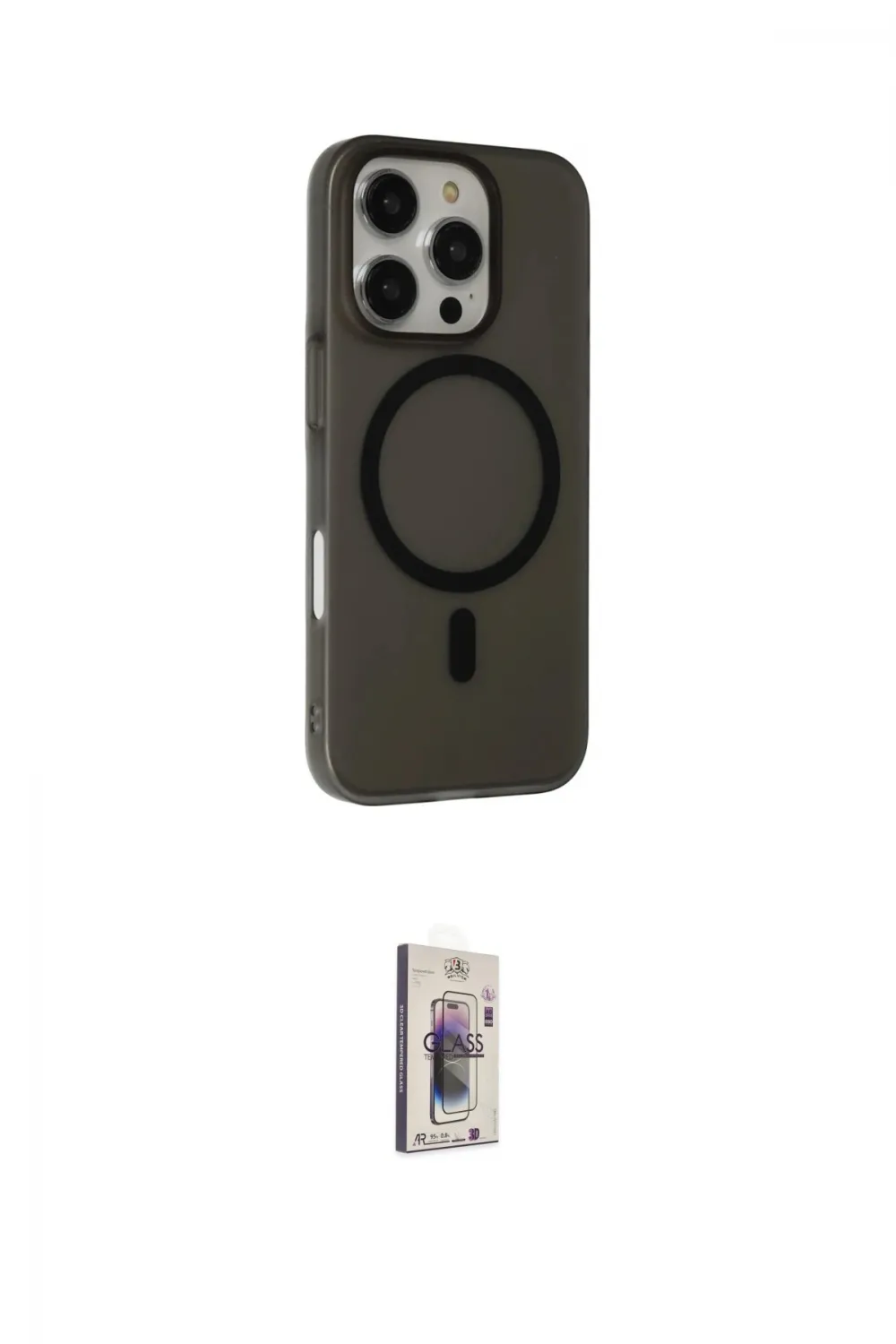 ieg™ iPhone 16 Pro Max Kılıf Çekirdek Modern Prime - Siyah Bilvis 3D Cam Ekran Koruyucu