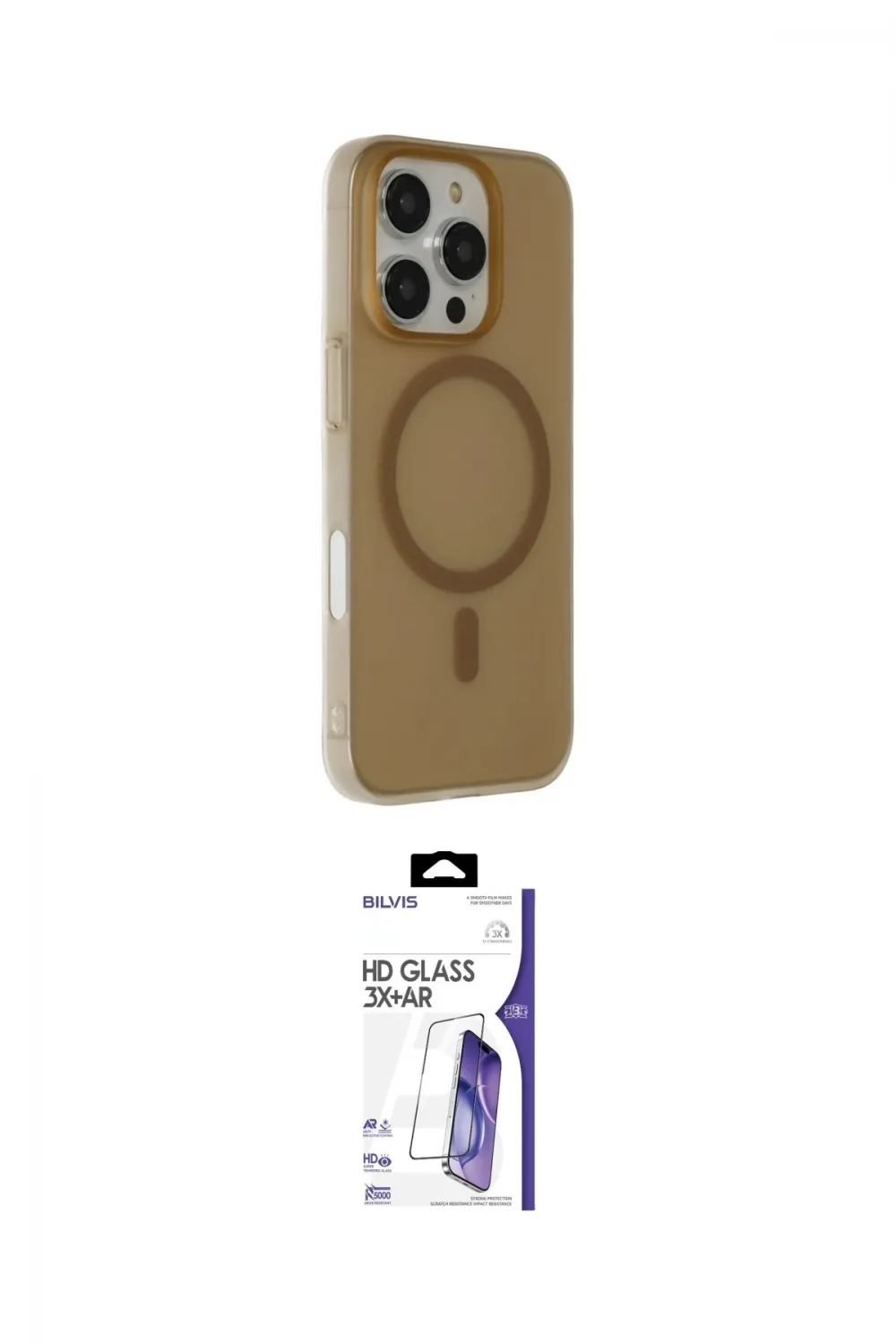ieg™ iPhone 16 Pro Max Kılıf Çekirdek Modern Prime - Siyah Bilvis 3X AR HD Cam Ekran Koruyucu