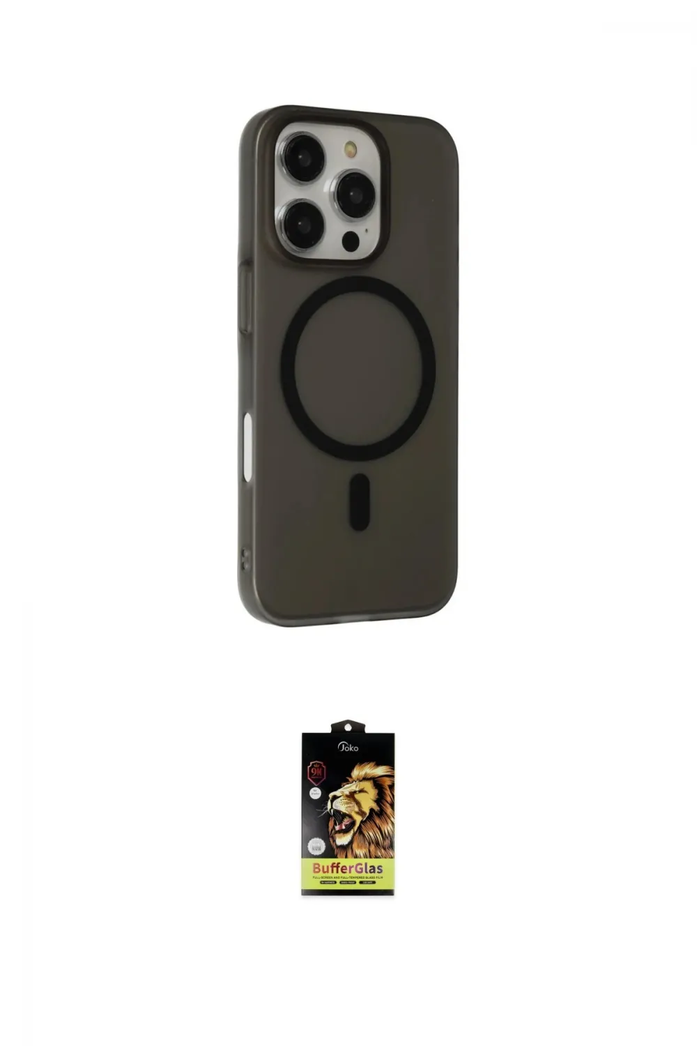 ieg™ iPhone 16 Pro Max Kılıf Çekirdek Modern Prime - Siyah Buffer Cam Ekran Koruyucu
