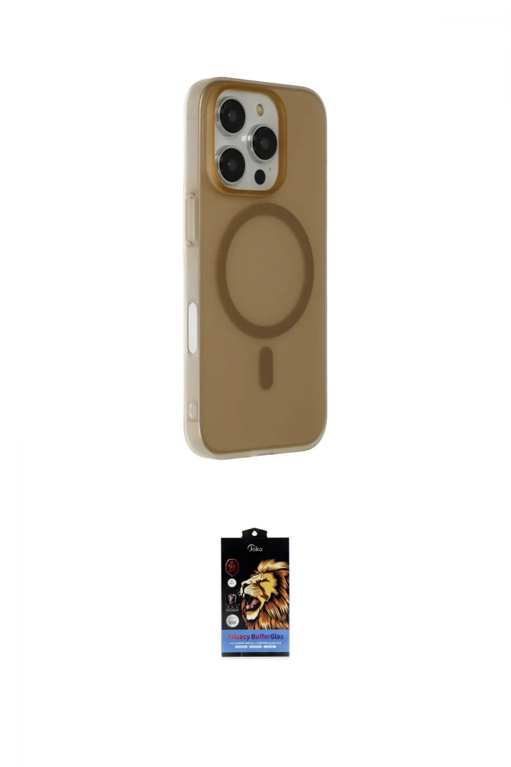 ieg™ iPhone 16 Pro Max Kılıf Çekirdek Modern Prime - Siyah Buffer Hayalet Cam Ekran Koruyucu