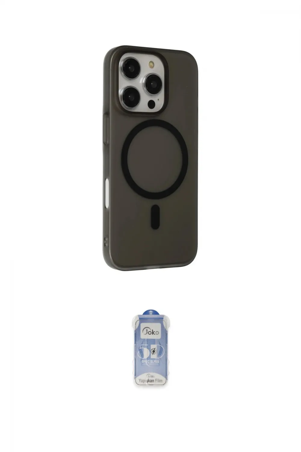 ieg™ iPhone 16 Pro Max Kılıf Çekirdek Modern Prime - Siyah Joko Magic 5D Cam