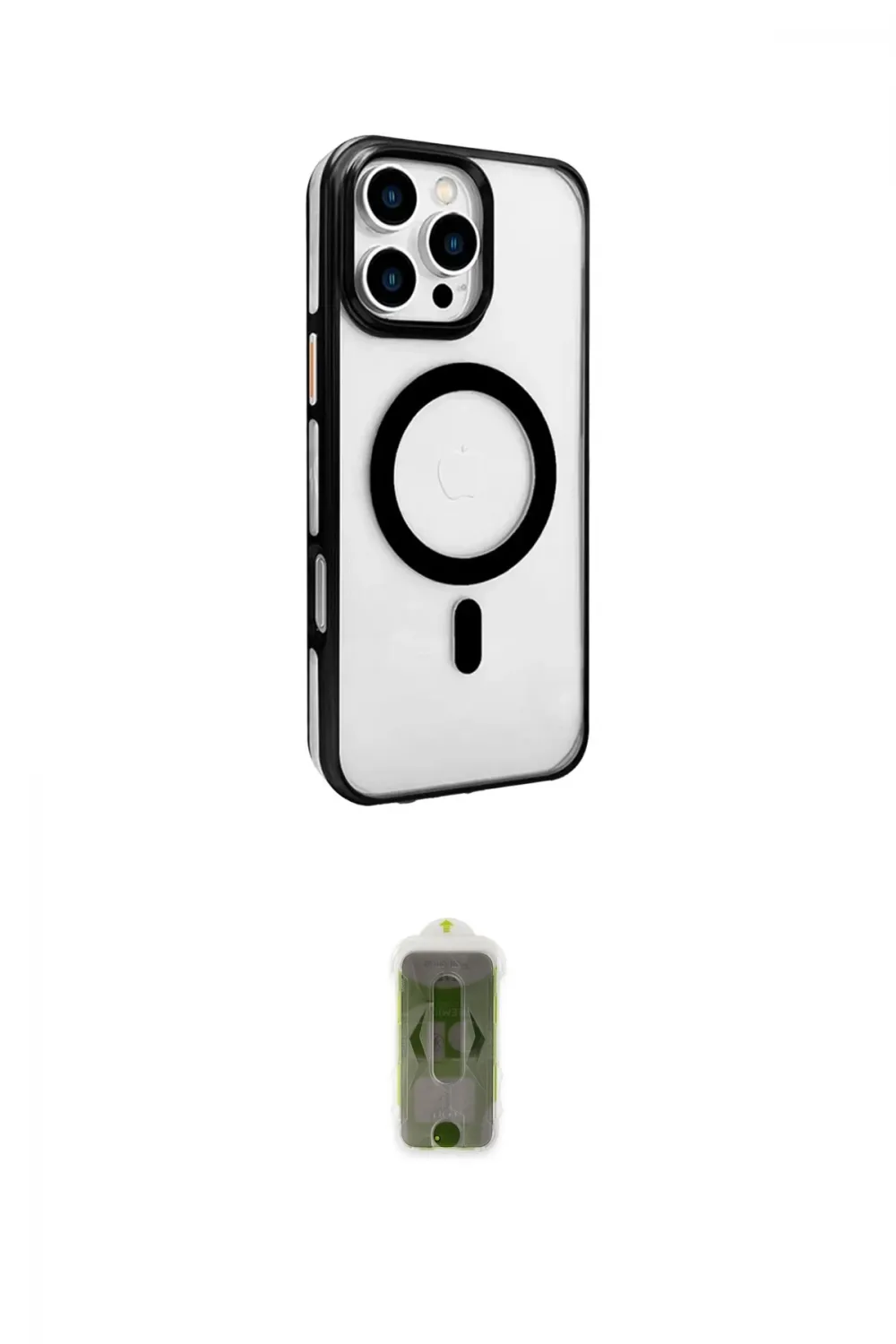 ieg™ iPhone 16 Pro Max Kılıf Doruk Doku Özel Seri - Siyah Joko Magic 5D Hayalet Cam