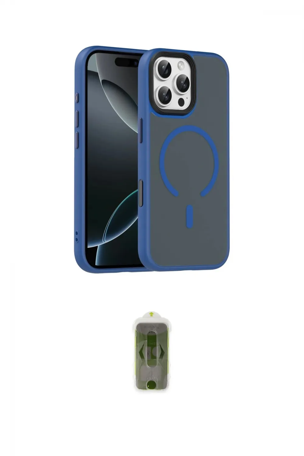 ieg™ iPhone 16 Pro Max Kılıf Doruk Form Serisi - Siyah Joko Magic 5D Hayalet Cam