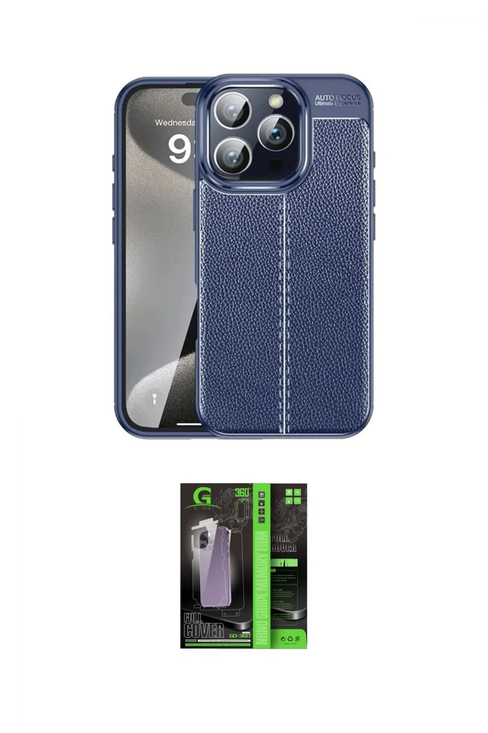 ieg™ iPhone 16 Pro Max Kılıf Doruk Klasik Özel Seri - Şeffaf 360 Full Body Arka Koruyucu