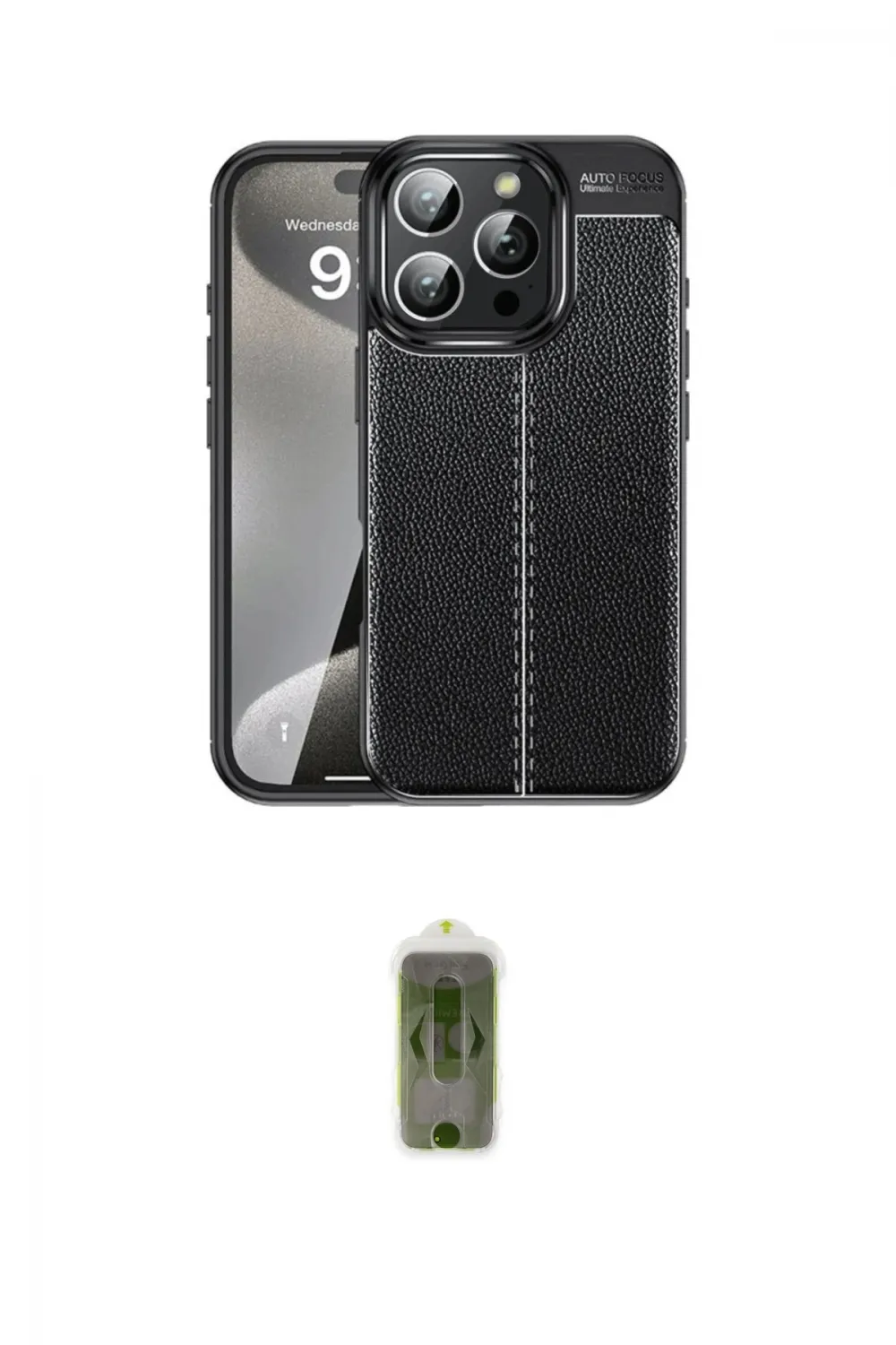 ieg™ iPhone 16 Pro Max Kılıf Doruk Klasik Özel Seri - Siyah Joko Magic 5D Hayalet Cam