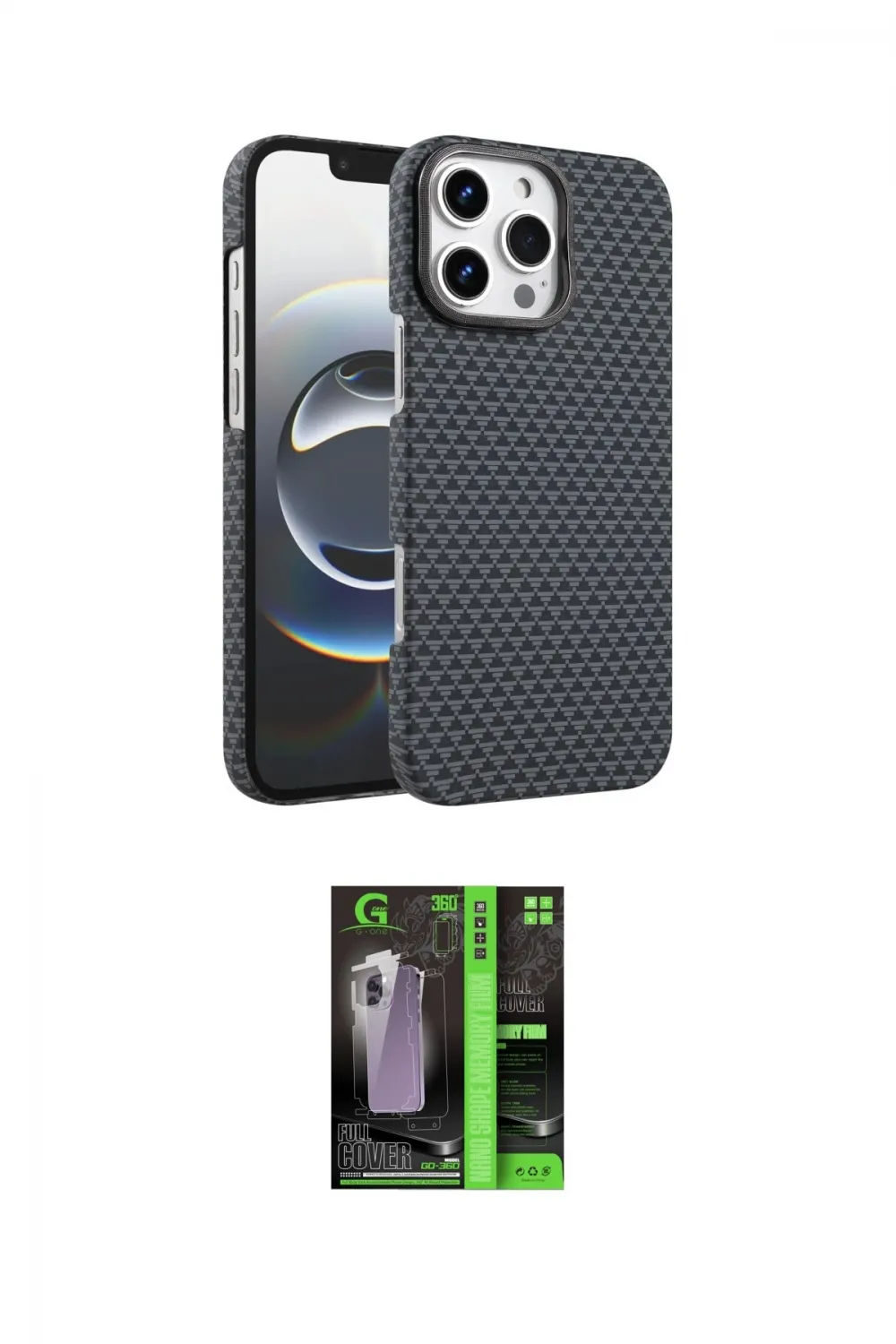ieg™ iPhone 16 Pro Max Kılıf Doruk Serisi - Şeffaf 360 Full Body Arka Koruyucu