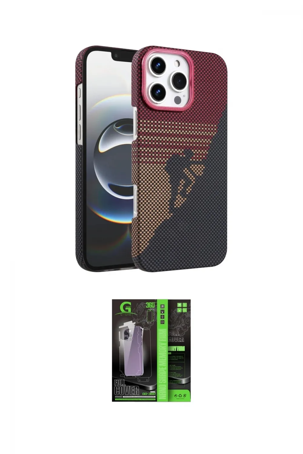 ieg™ iPhone 16 Pro Max Kılıf Doruk Serisi - Şeffaf 360 Full Body Arka Koruyucu