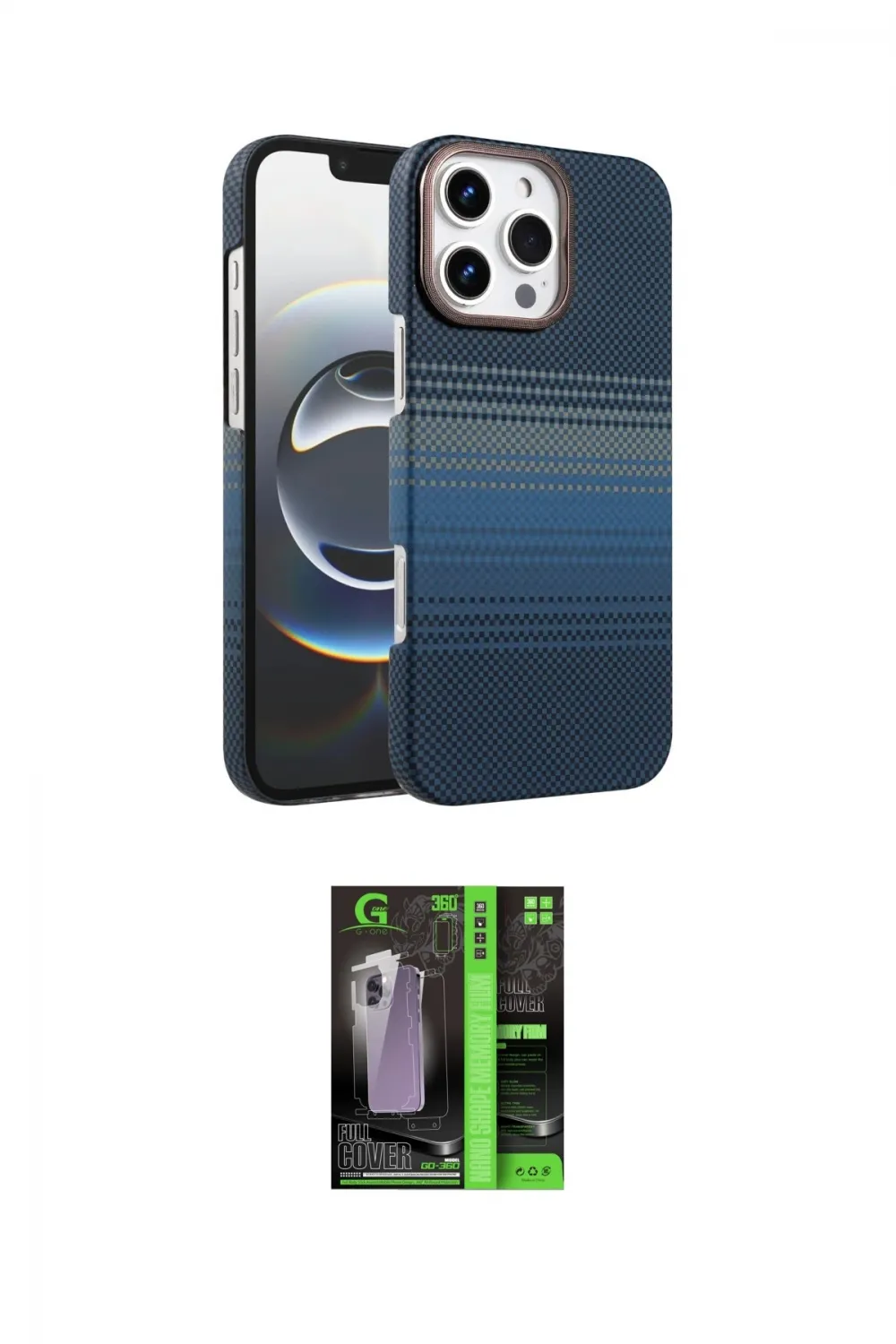 ieg™ iPhone 16 Pro Max Kılıf Doruk Serisi - Şeffaf 360 Full Body Arka Koruyucu