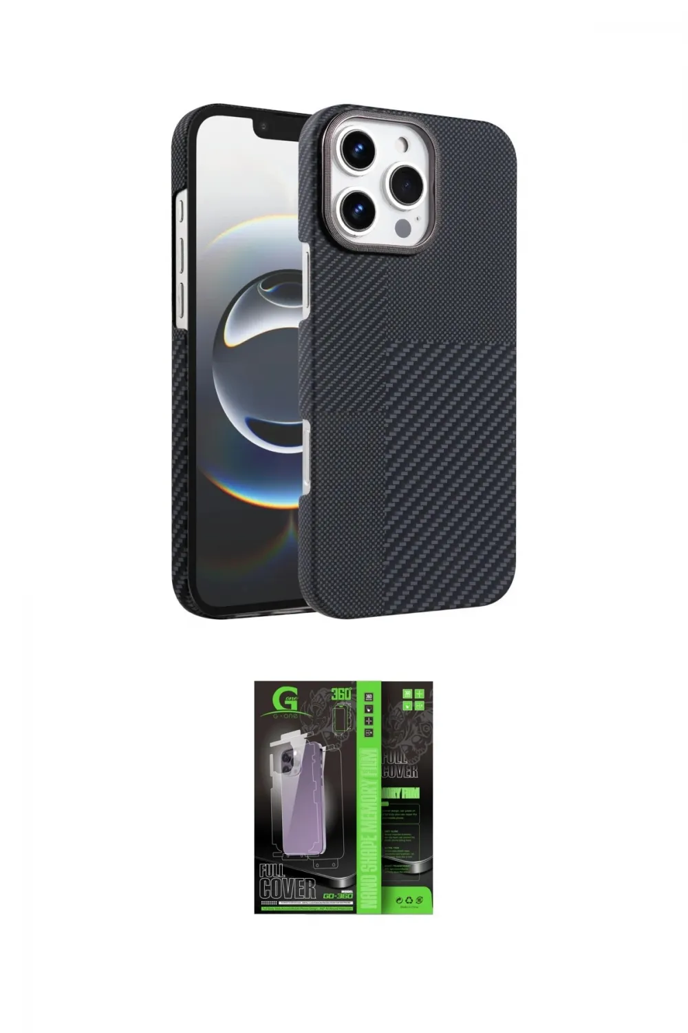 ieg™ iPhone 16 Pro Max Kılıf Doruk Serisi - Şeffaf 360 Full Body Arka Koruyucu