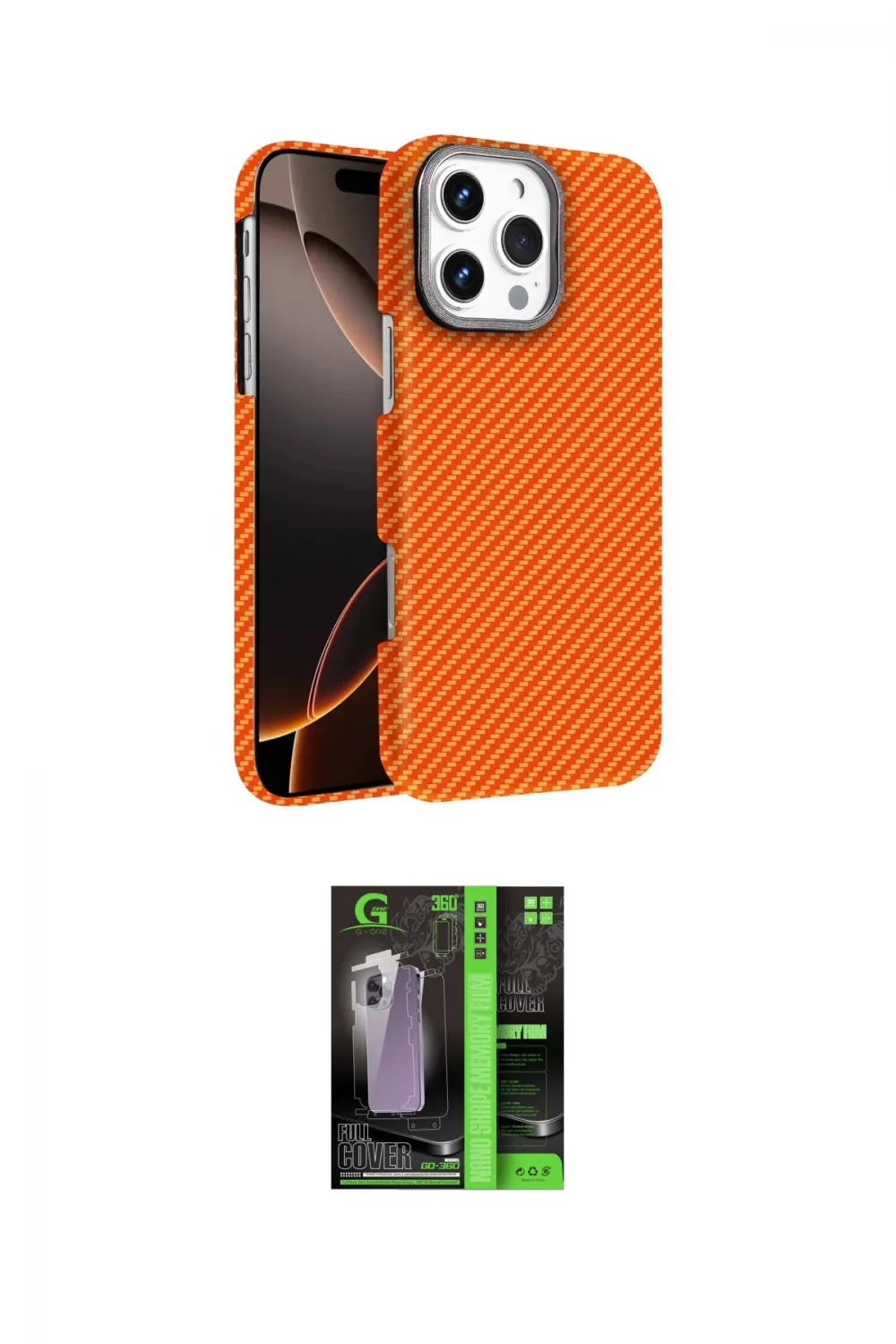 ieg™ iPhone 16 Pro Max Kılıf Doruk Serisi - Şeffaf 360 Full Body Arka Koruyucu