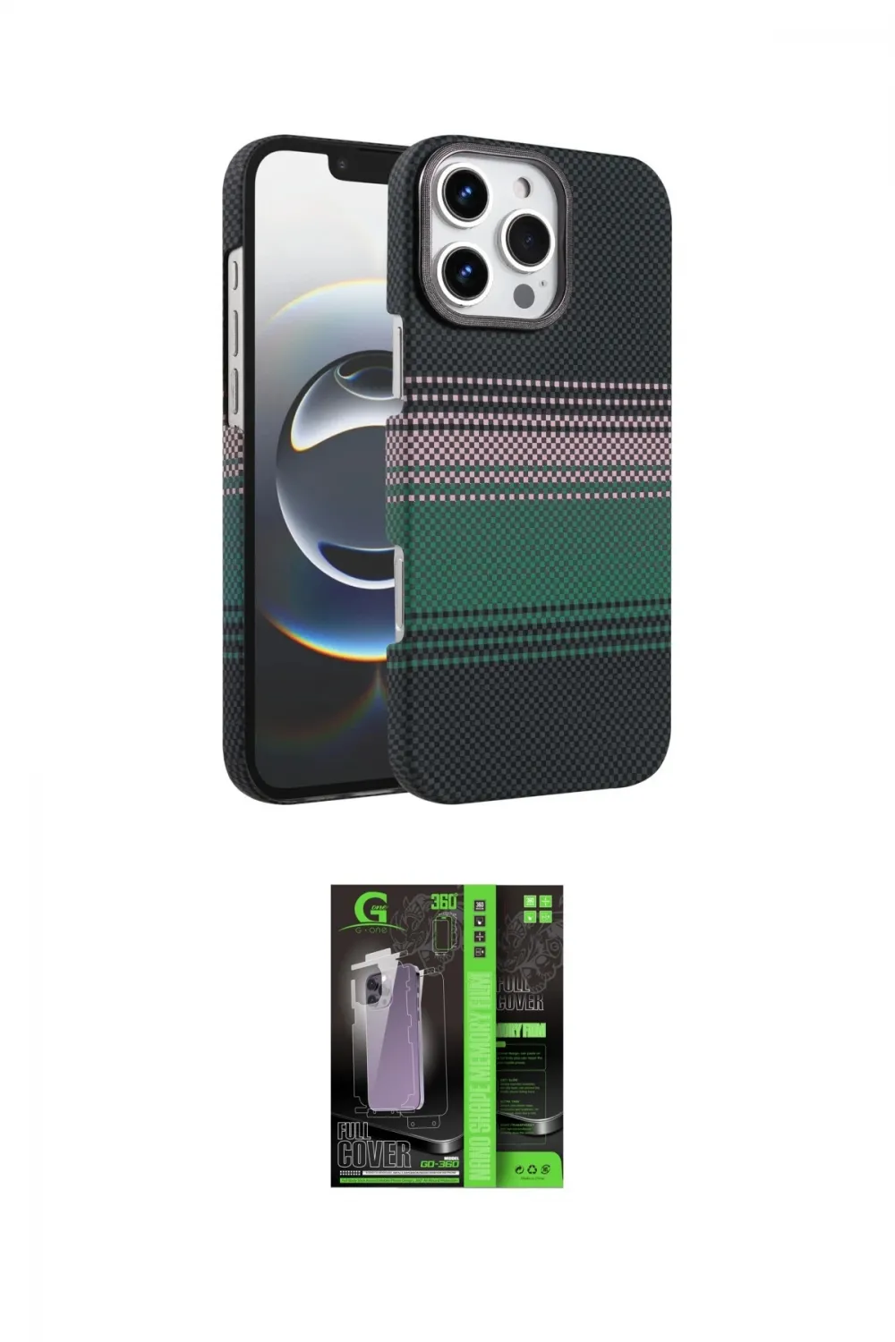 ieg™ iPhone 16 Pro Max Kılıf Doruk Serisi - Şeffaf 360 Full Body Arka Koruyucu