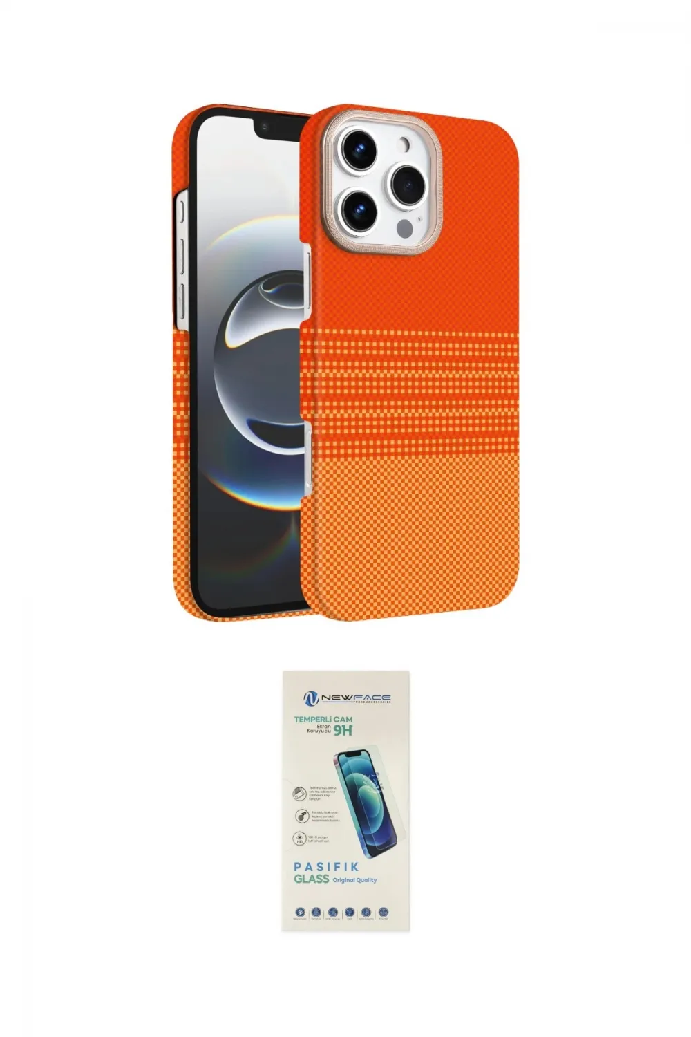 ieg™ iPhone 16 Pro Max Kılıf Doruk Serisi - Şeffaf Pasifik Cam Ekran Koruyucu