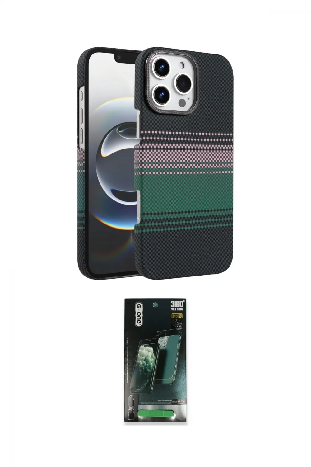 ieg™ iPhone 16 Pro Max Kılıf Doruk Serisi - Siyah 360 Mat Full Body Arka Koruyucu