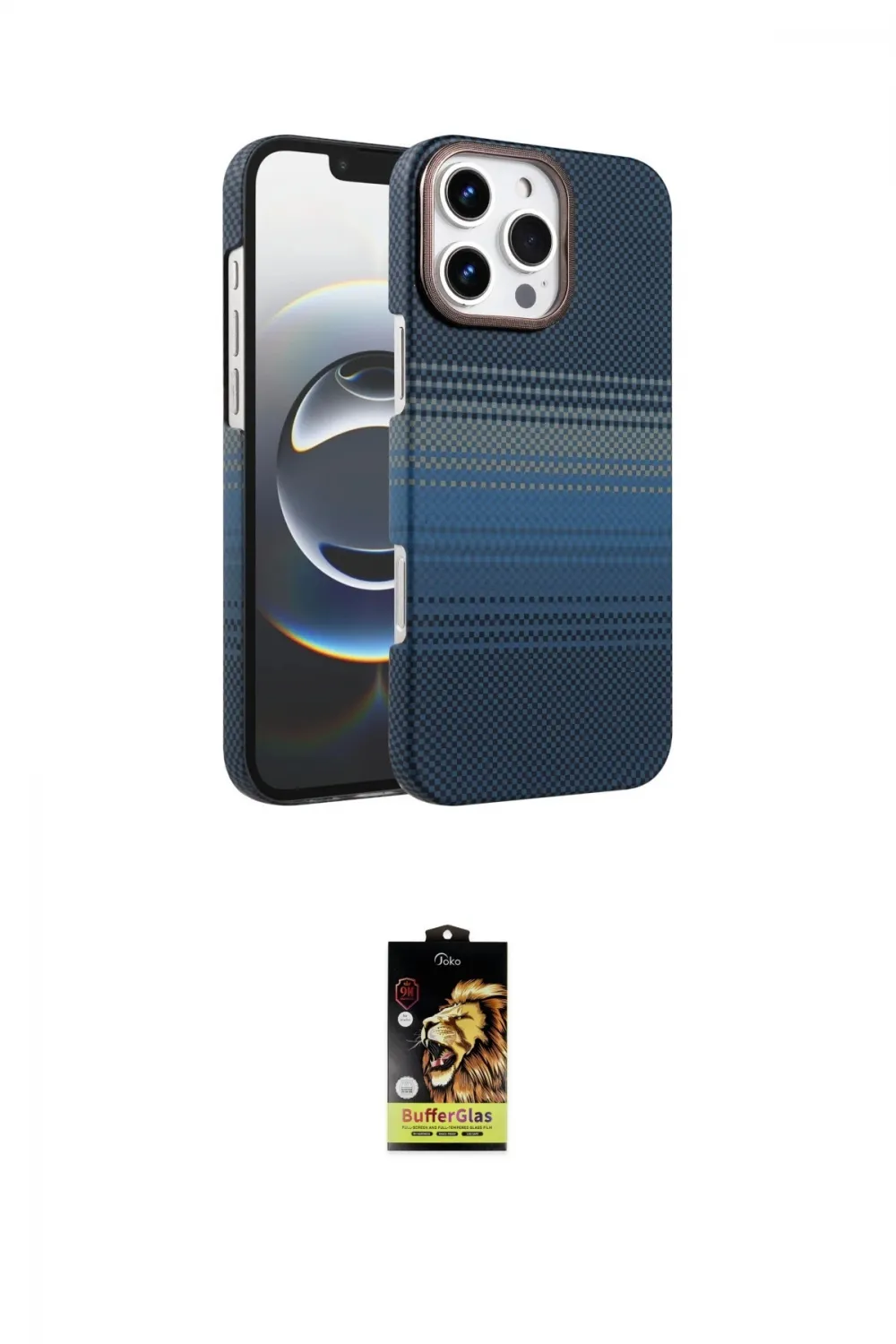 ieg™ iPhone 16 Pro Max Kılıf Doruk Serisi - Siyah Buffer Cam Ekran Koruyucu