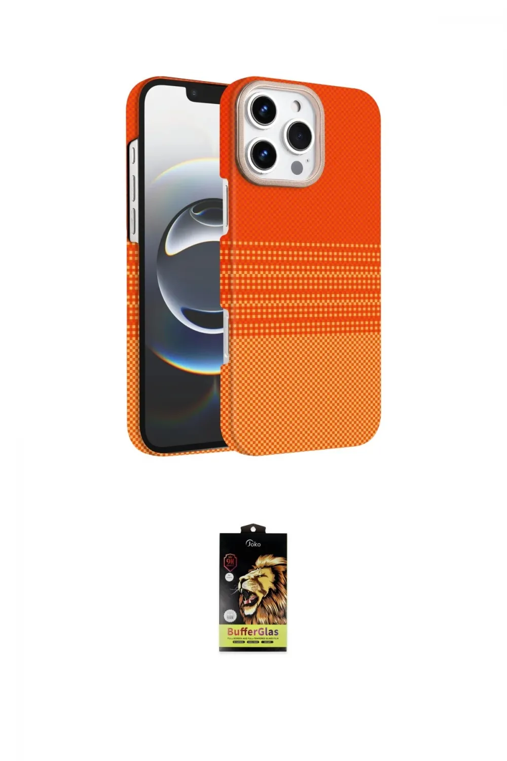 ieg™ iPhone 16 Pro Max Kılıf Doruk Serisi - Siyah Buffer Cam Ekran Koruyucu