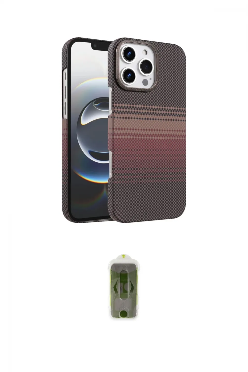 ieg™ iPhone 16 Pro Max Kılıf Doruk Serisi - Siyah Joko Magic 5D Hayalet Cam