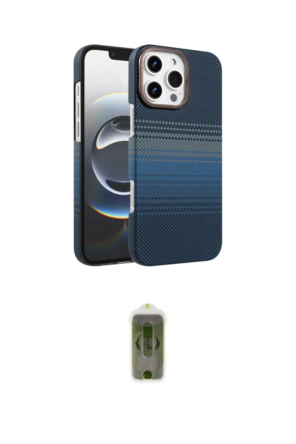 ieg™ iPhone 16 Pro Max Kılıf Doruk Serisi - Siyah Joko Magic 5D Hayalet Cam